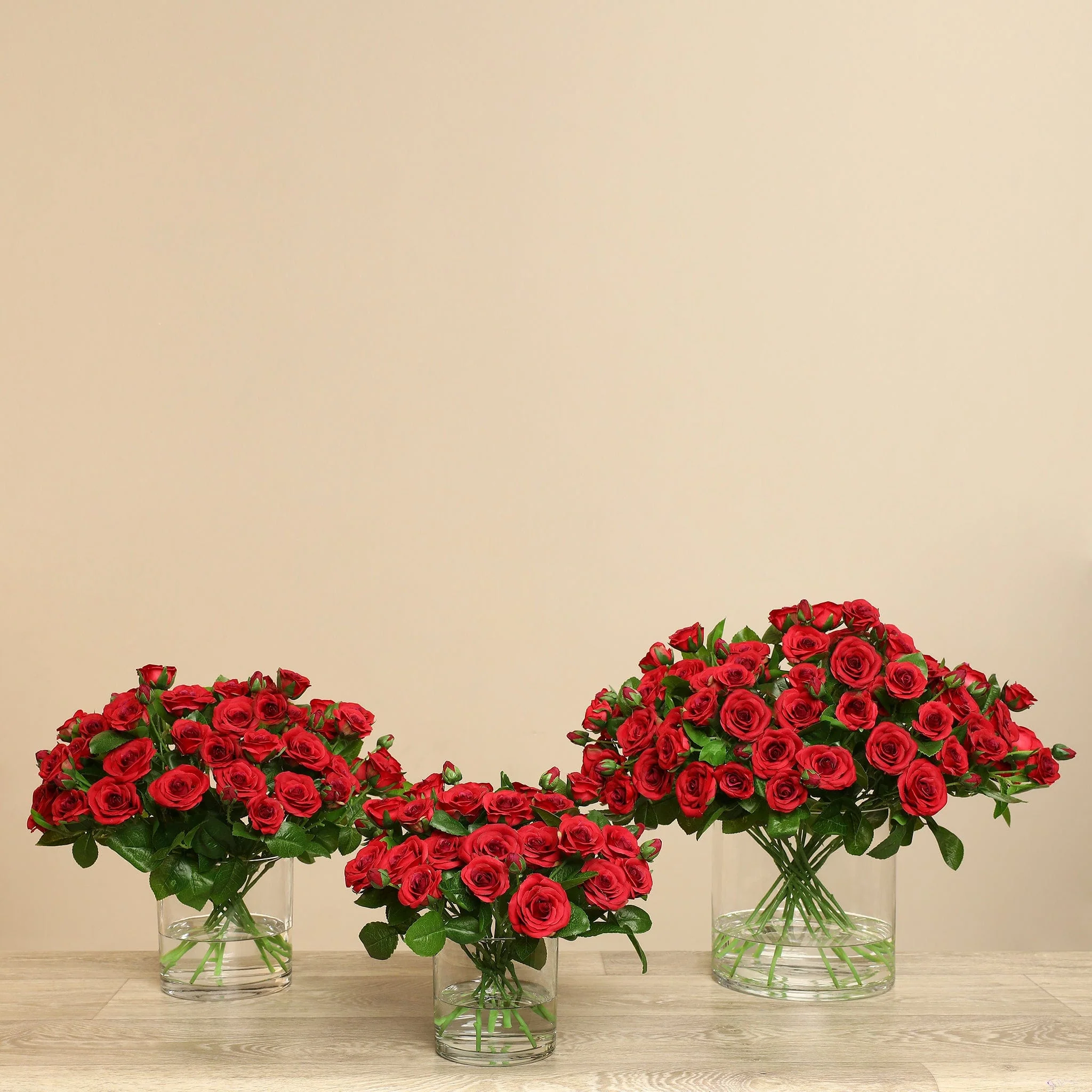 Artificial Rose Arrangement in Glass Vase - Image 21