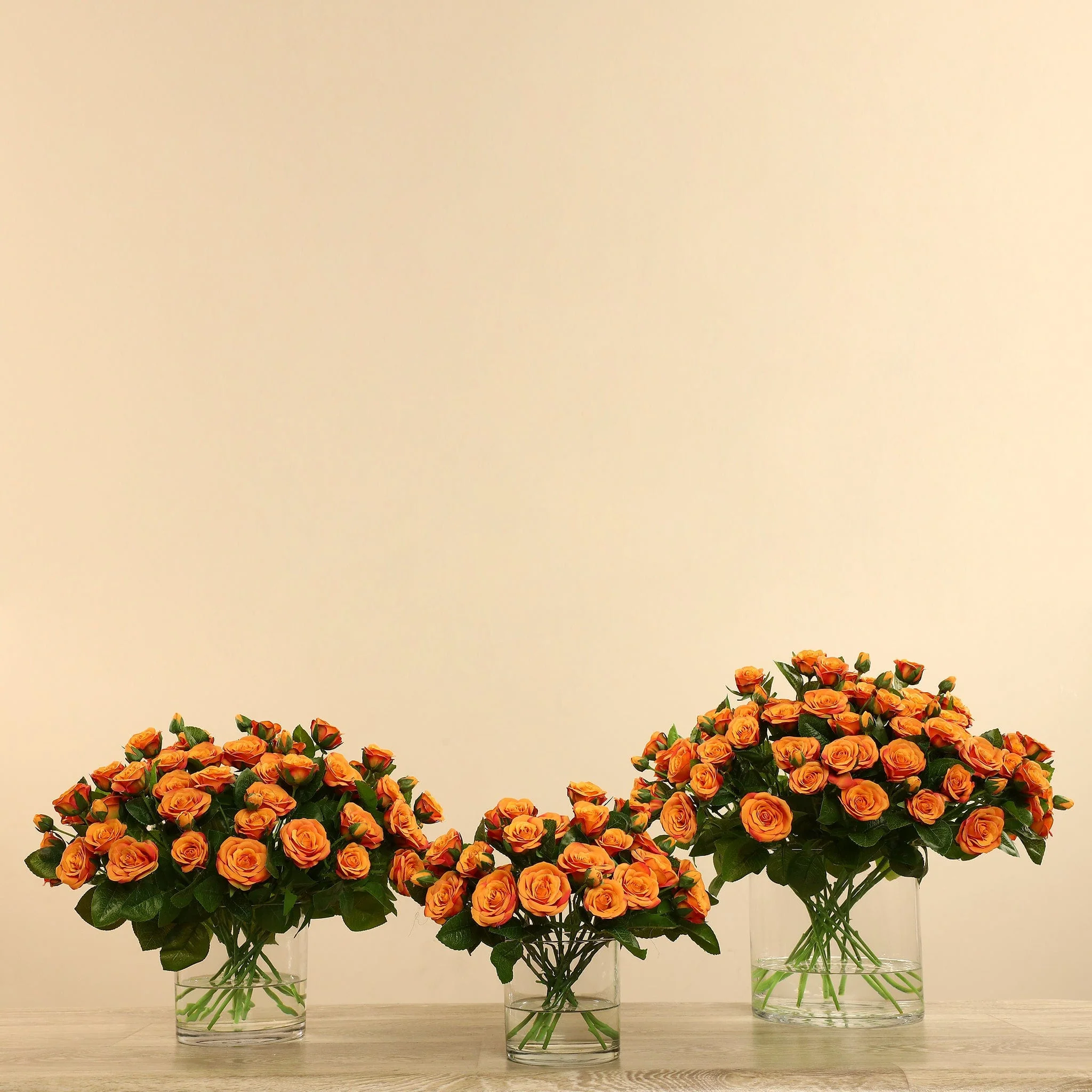 Artificial Rose Arrangement in Glass Vase - Image 9