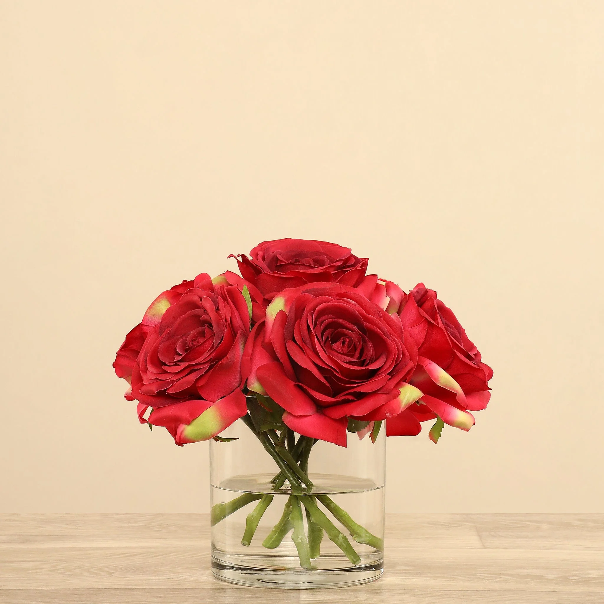 Artificial Rose Arrangement in Glass Vase - Image 18