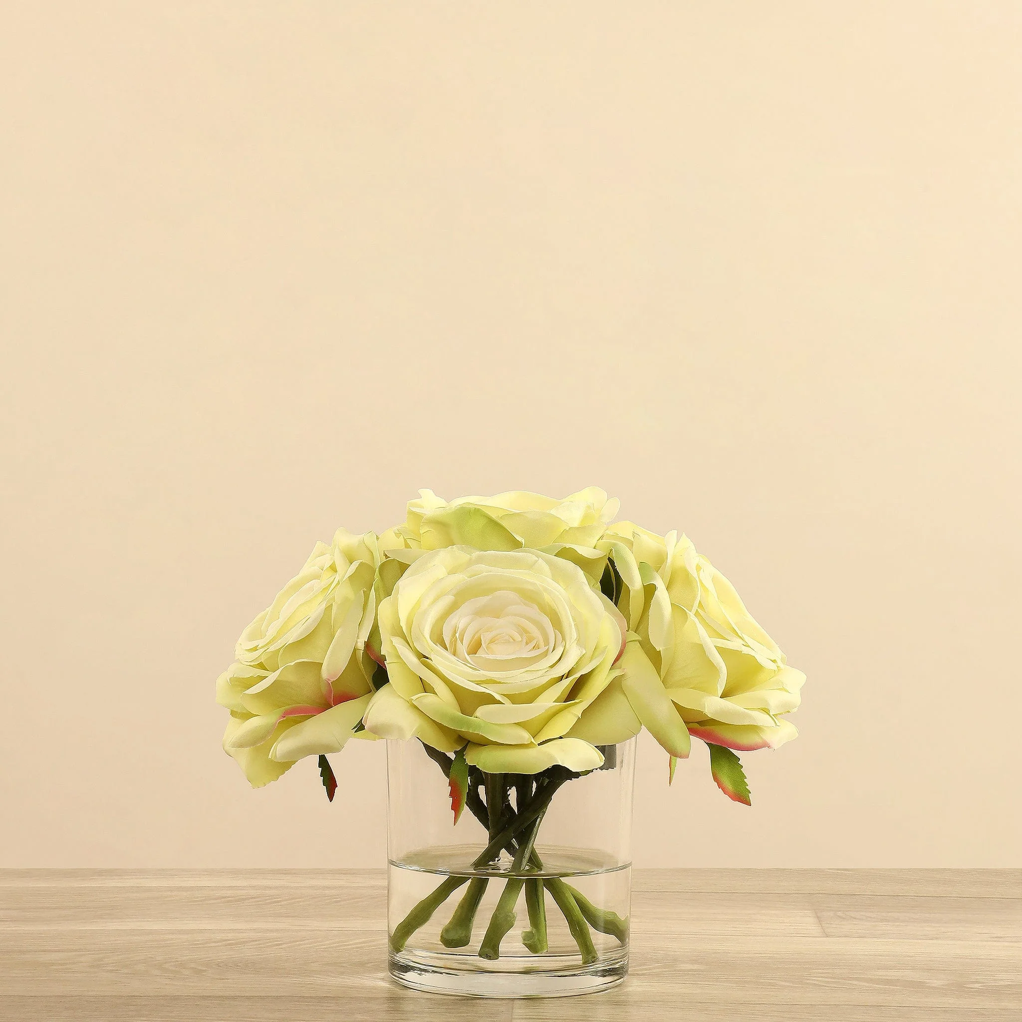 Artificial Rose Arrangement in Glass Vase - Image 25