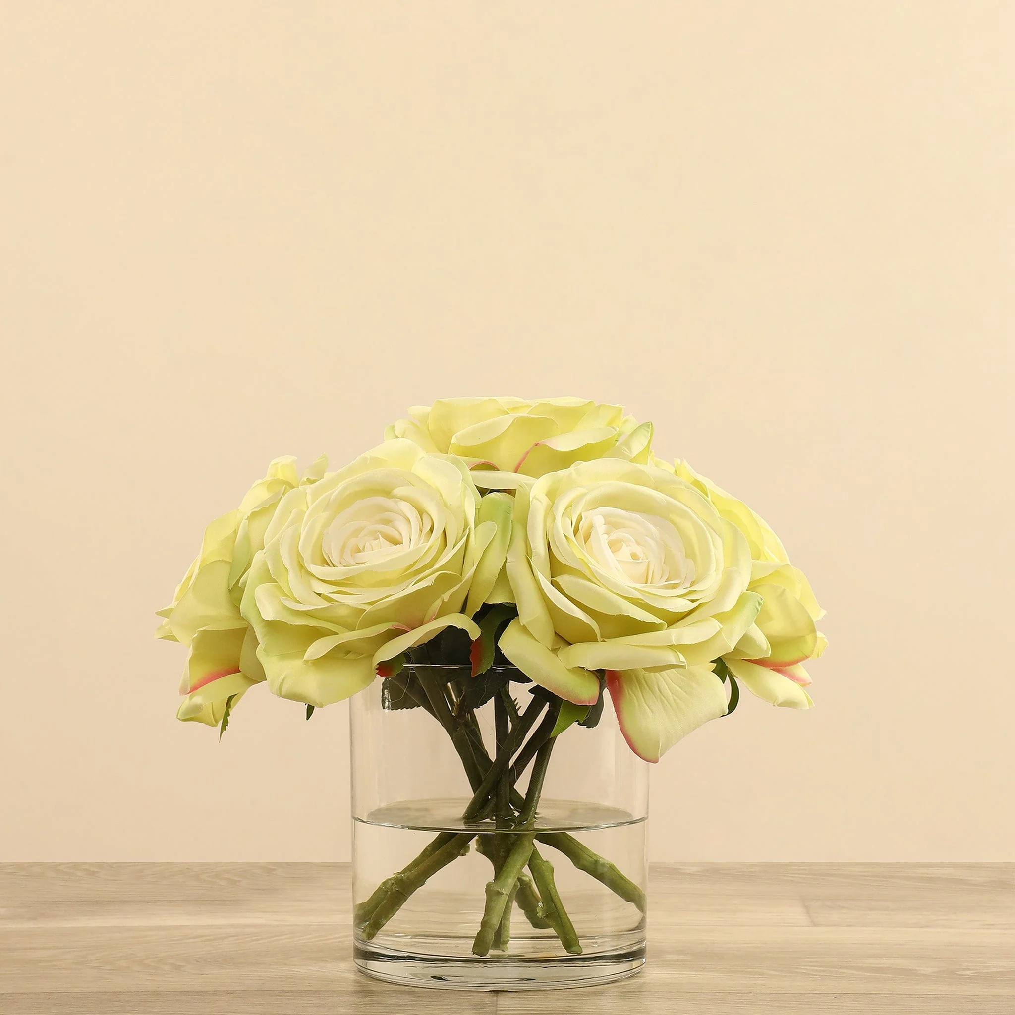 Artificial Rose Arrangement in Glass Vase - Image 26