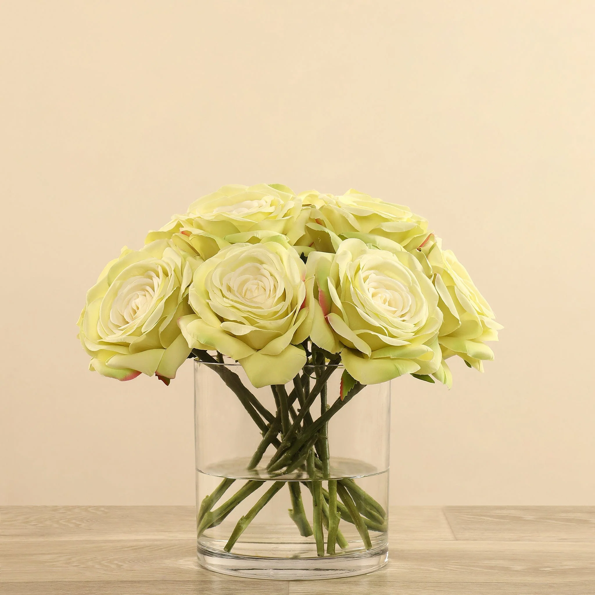 Artificial Rose Arrangement in Glass Vase - Image 27