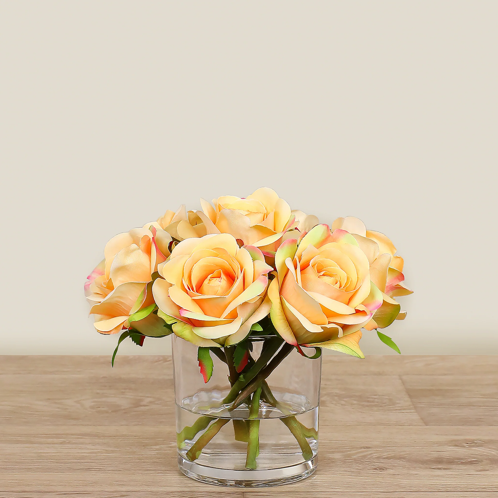 Artificial Rose Arrangement in Glass Vase - Image 21