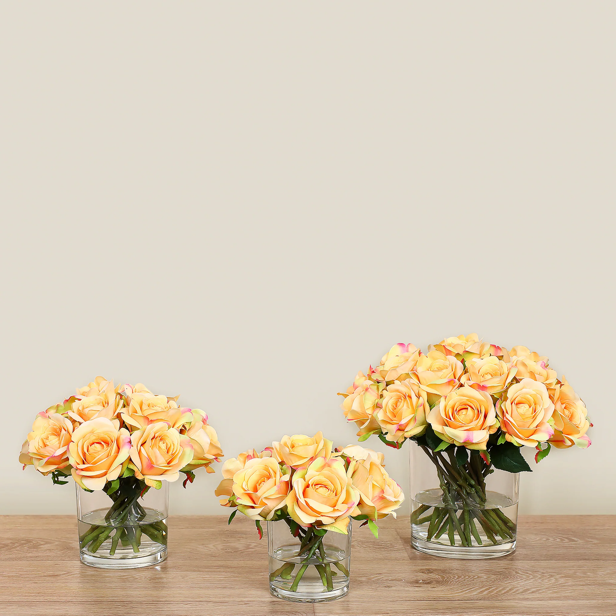 Artificial Rose Arrangement in Glass Vase - Image 24