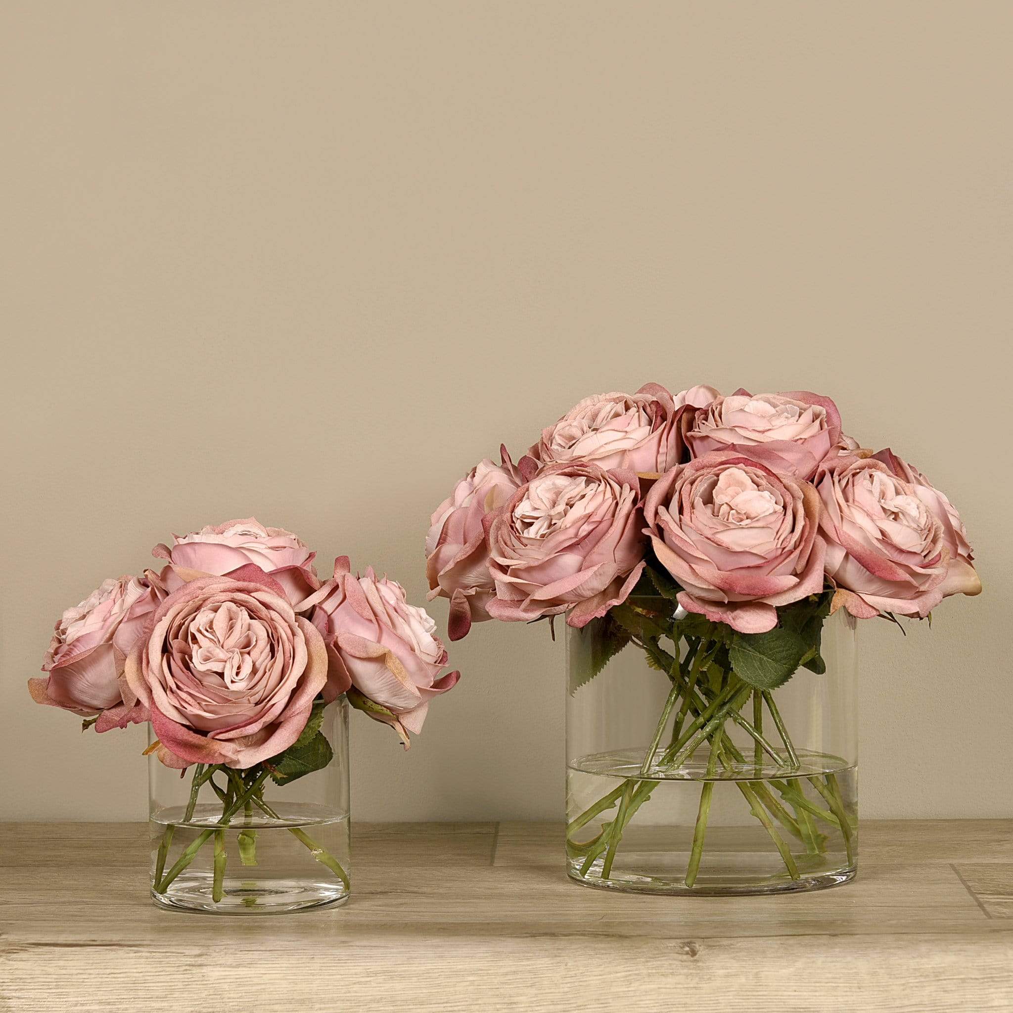 Artificial Rose Arrangement in Glass Vase - Image 4