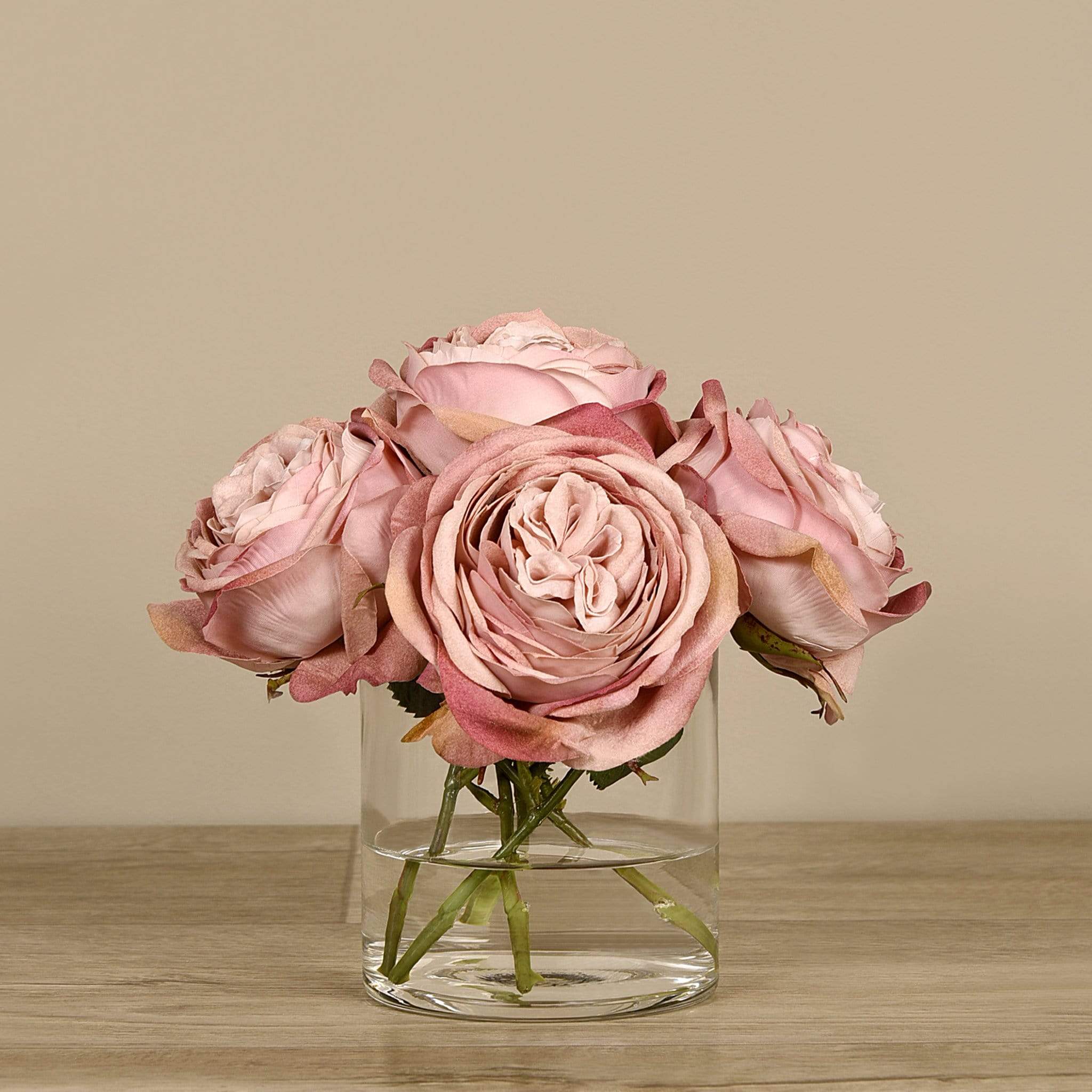 Artificial Rose Arrangement in Glass Vase - Image 5