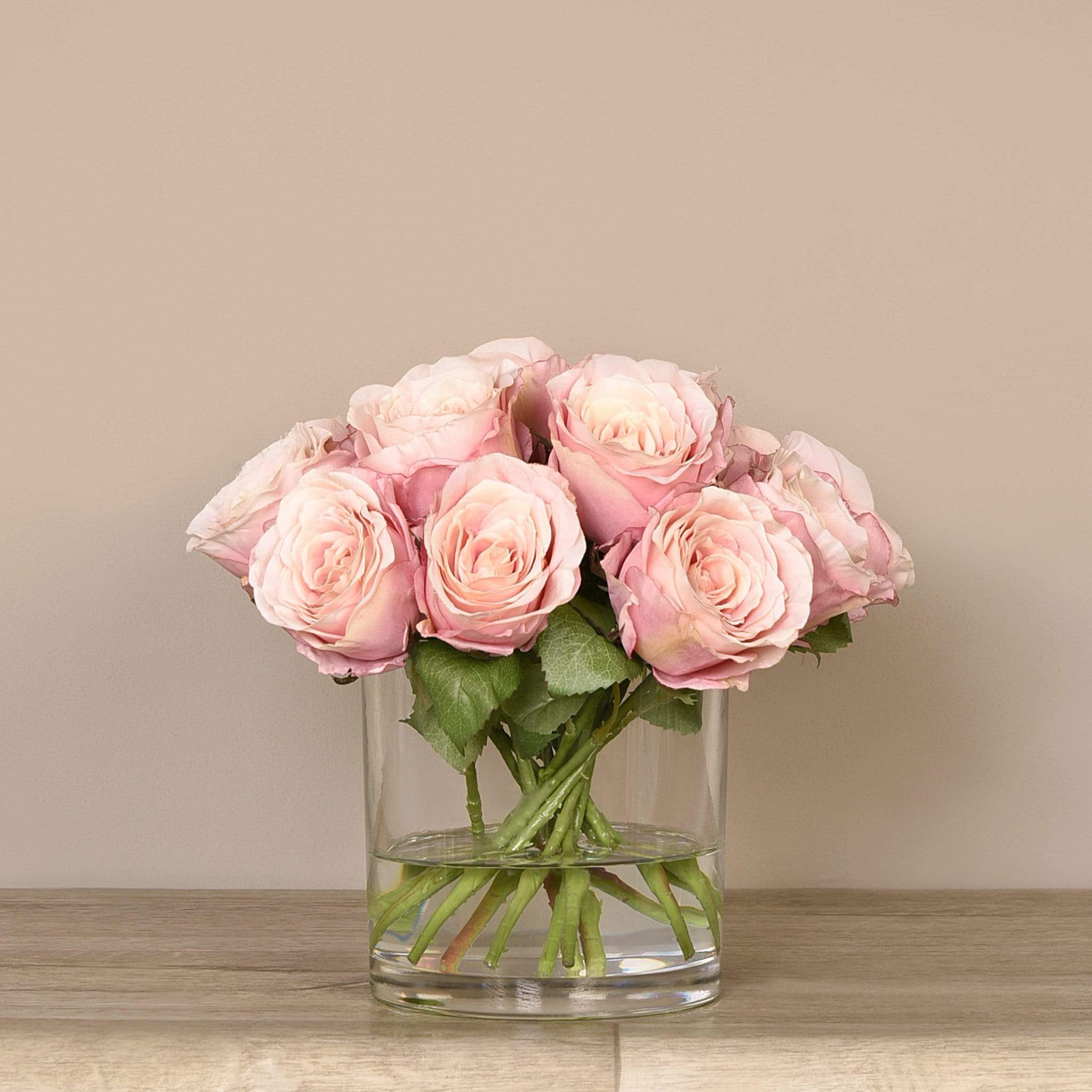 Artificial Rose Arrangement in Glass Vase - Image 12