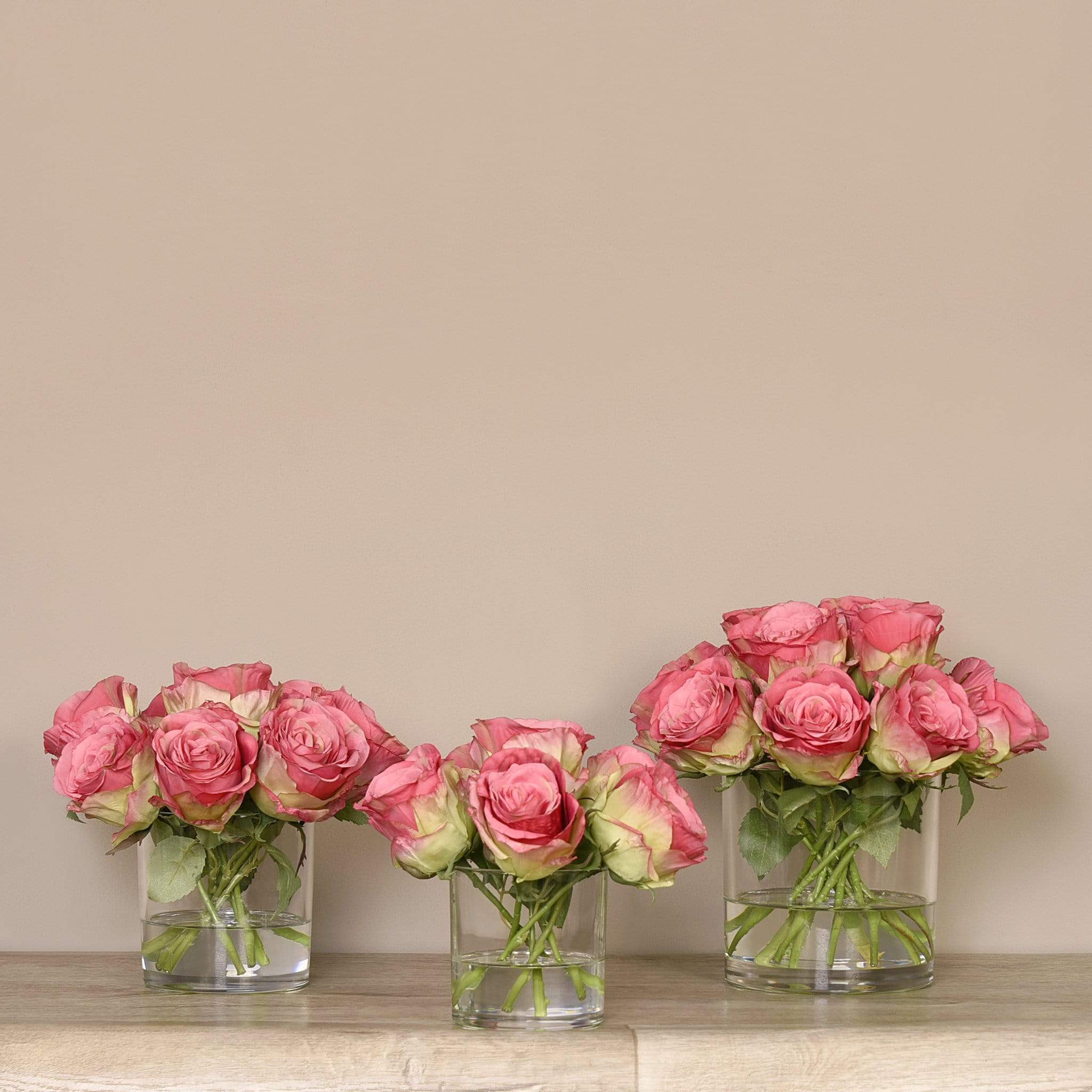 Artificial Rose Arrangement in Glass Vase - Image 13