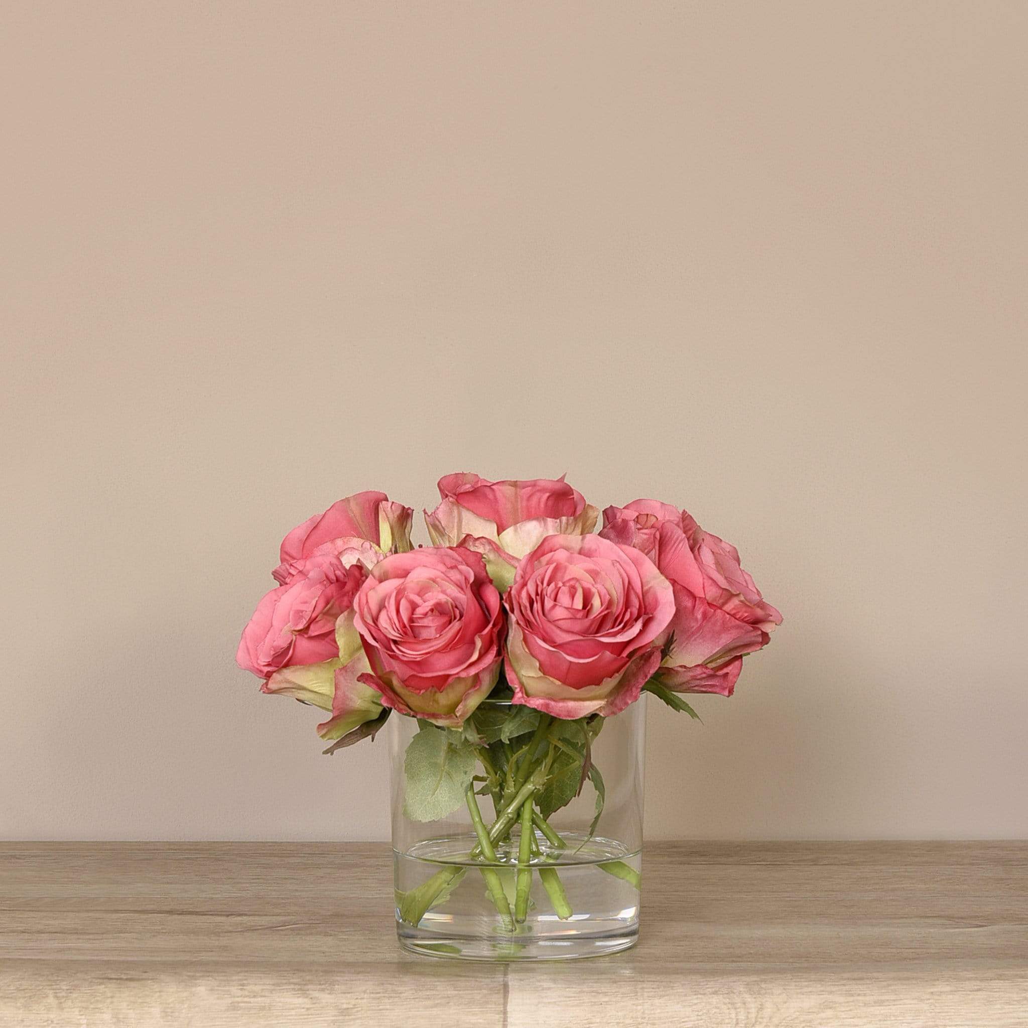 Artificial Rose Arrangement in Glass Vase - Image 15