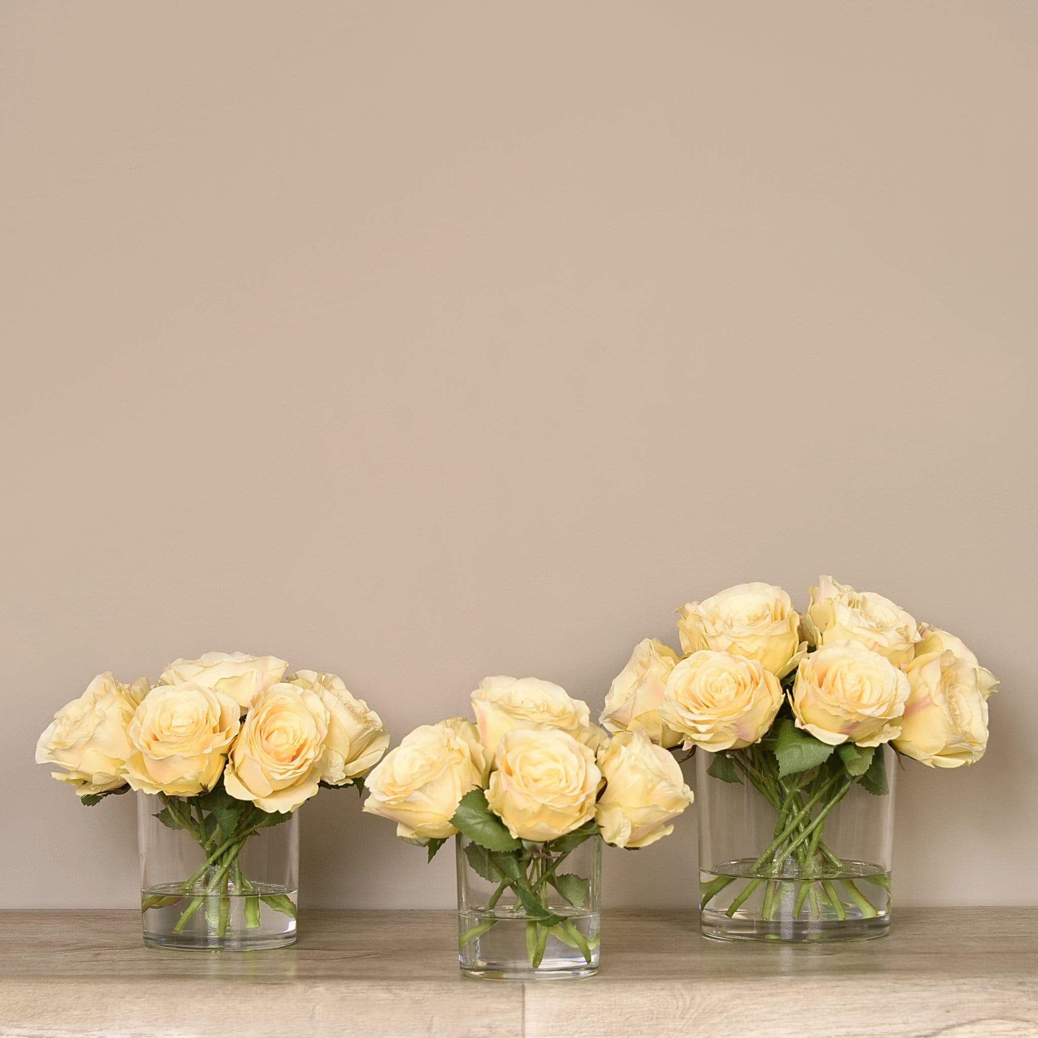 Artificial Rose Arrangement in Glass Vase - Image 17