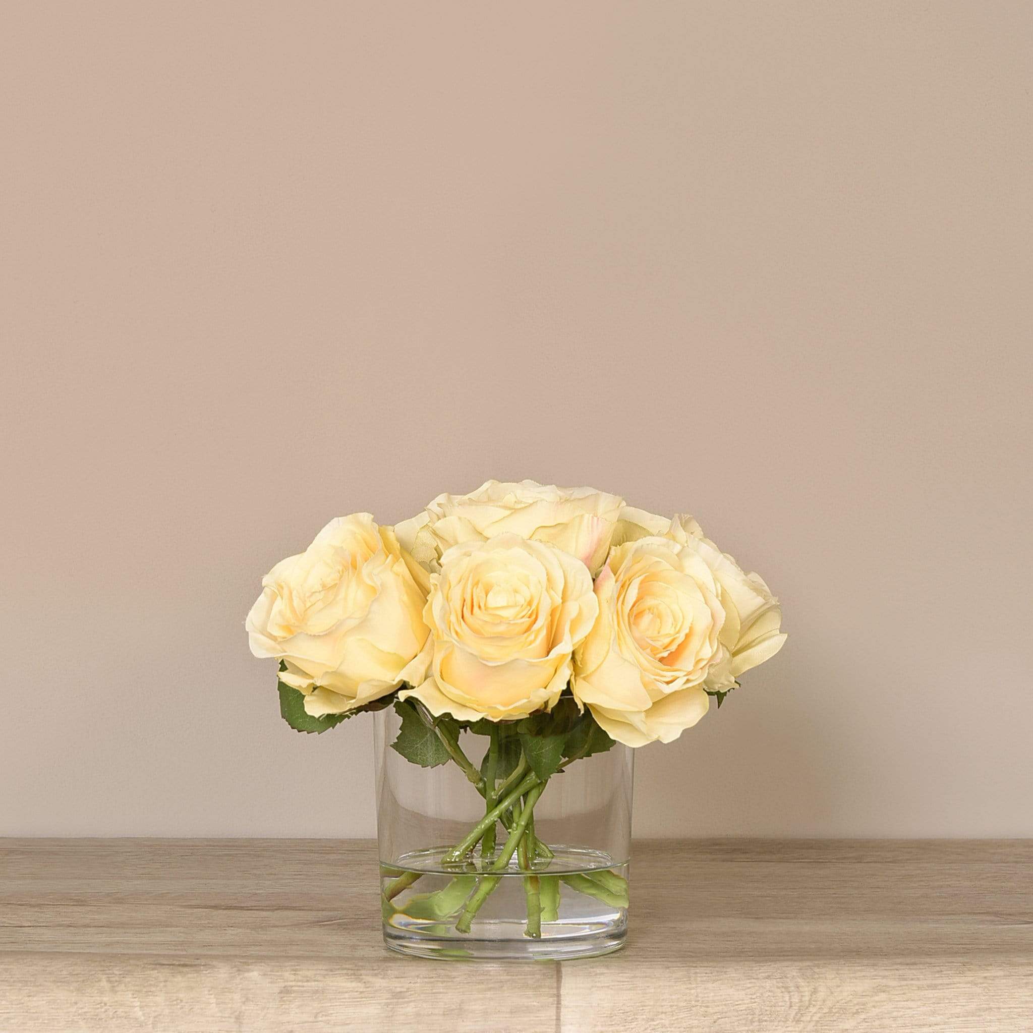 Artificial Rose Arrangement in Glass Vase - Image 19