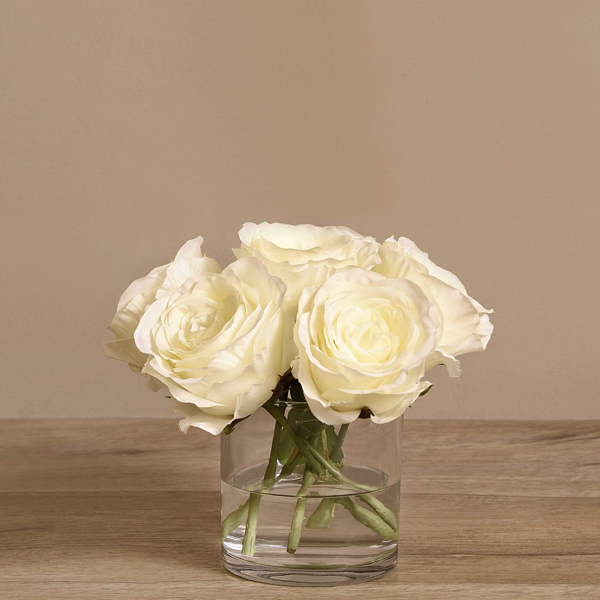 Artificial Rose Arrangement in Glass Vase - Image 2