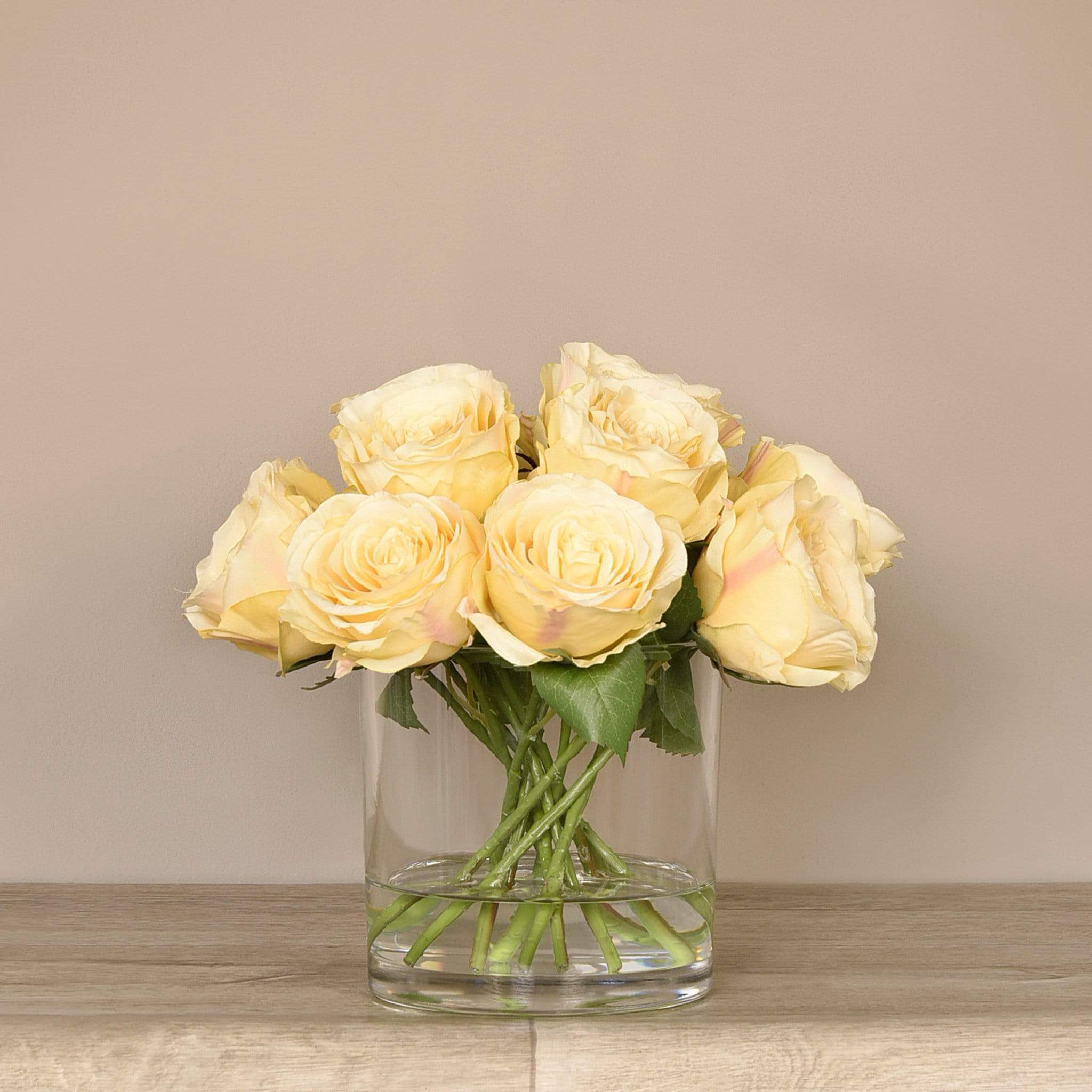 Artificial Rose Arrangement in Glass Vase - Image 20