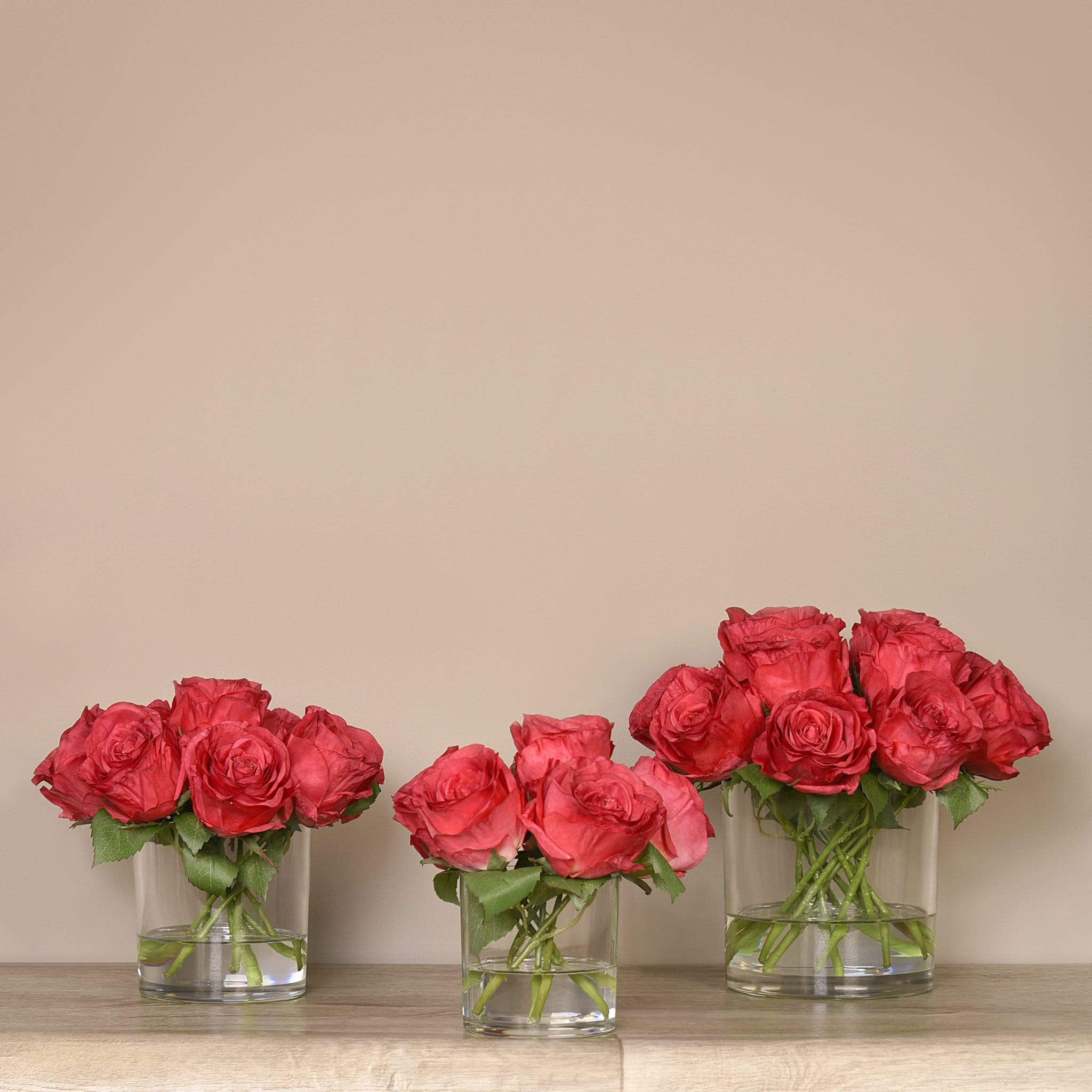 Artificial Rose Arrangement in Glass Vase - Image 21