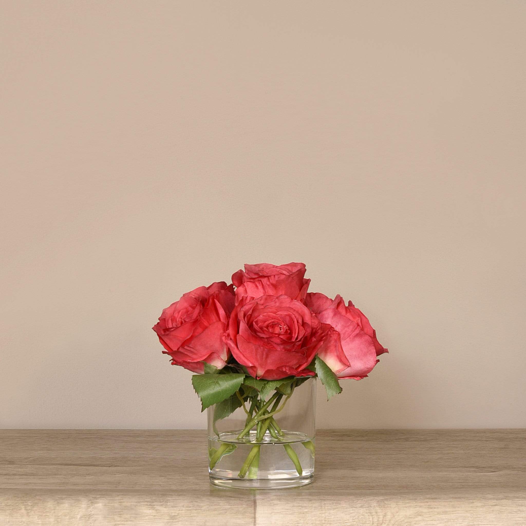 Artificial Rose Arrangement in Glass Vase - Image 22