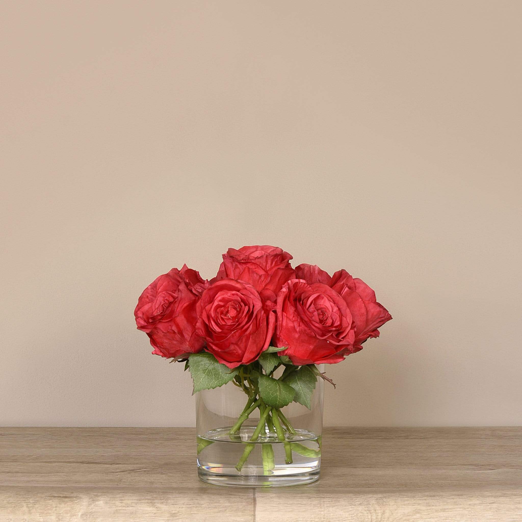 Artificial Rose Arrangement in Glass Vase - Image 23