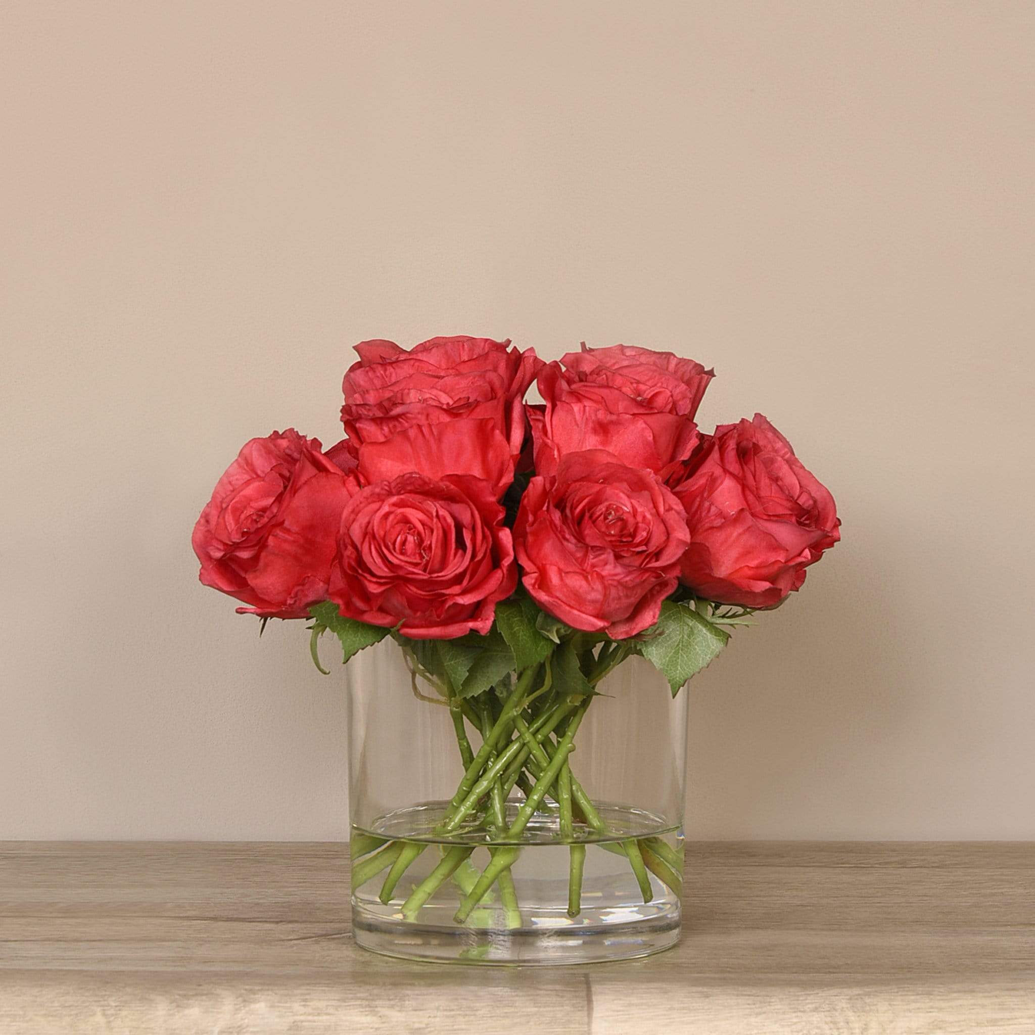 Artificial Rose Arrangement in Glass Vase - Image 24