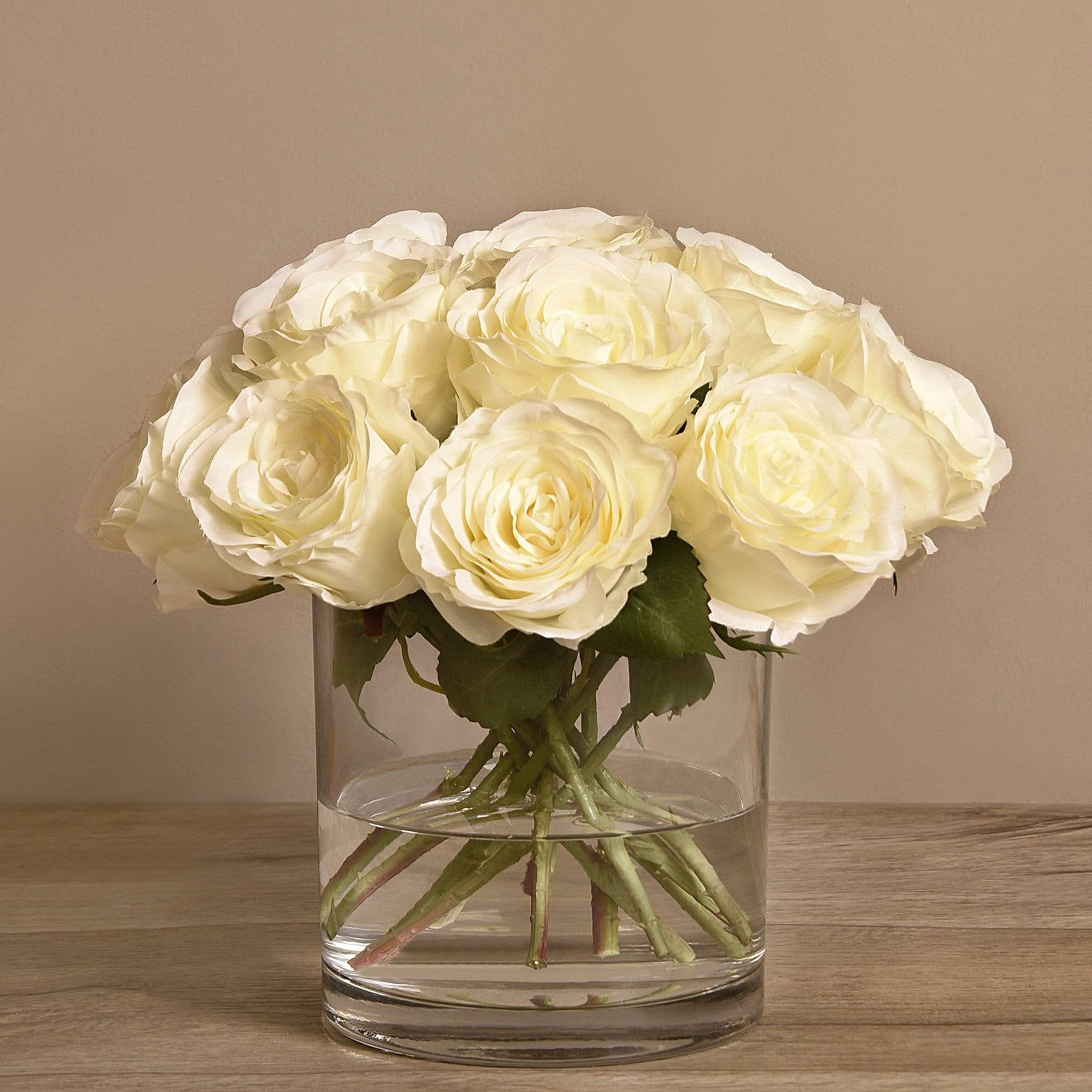 Artificial Rose Arrangement in Glass Vase - Image 4