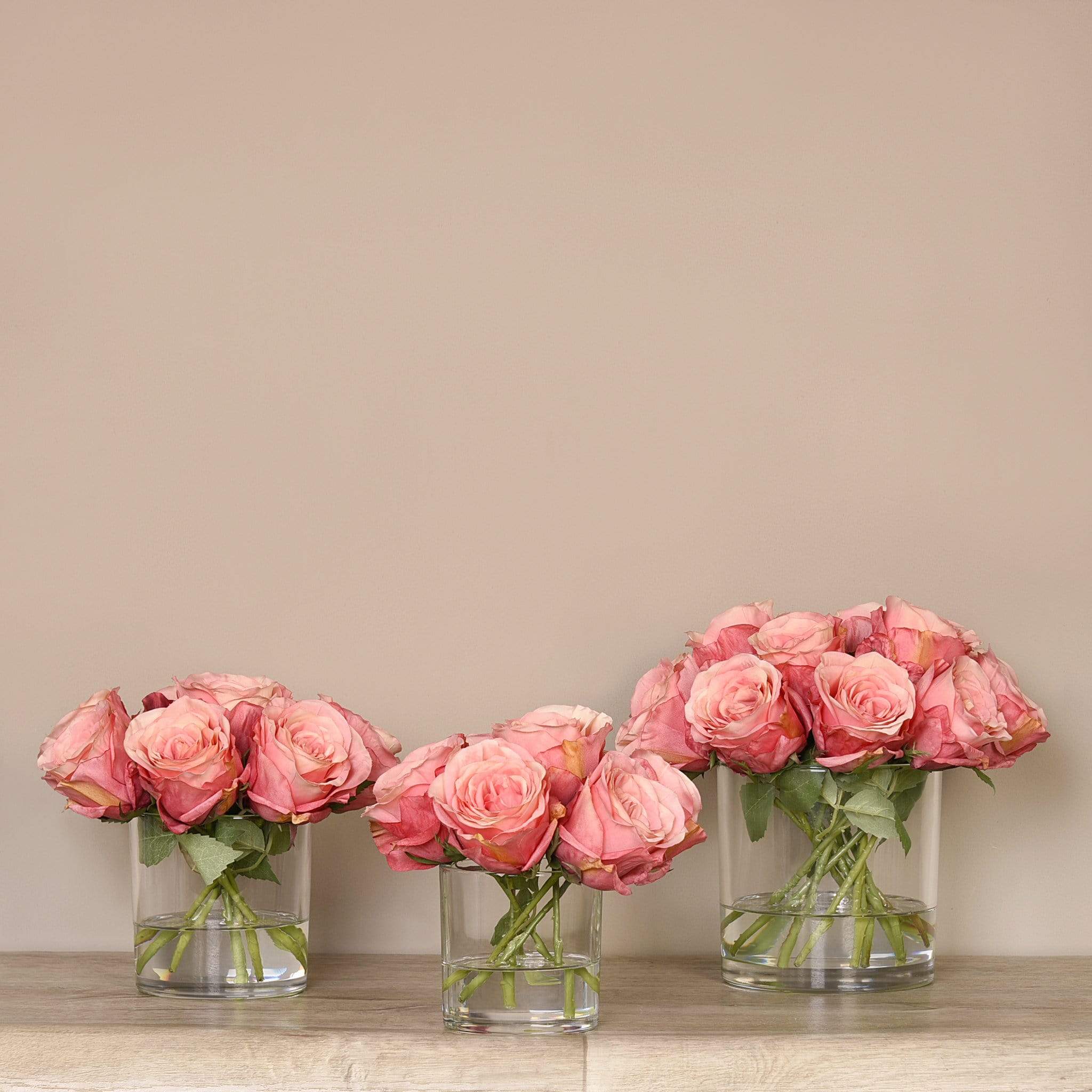 Artificial Rose Arrangement in Glass Vase - Image 5