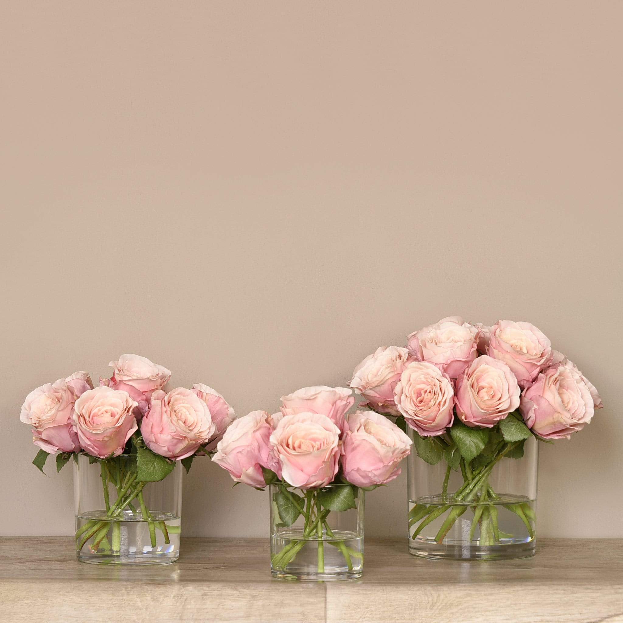 Artificial Rose Arrangement in Glass Vase - Image 9