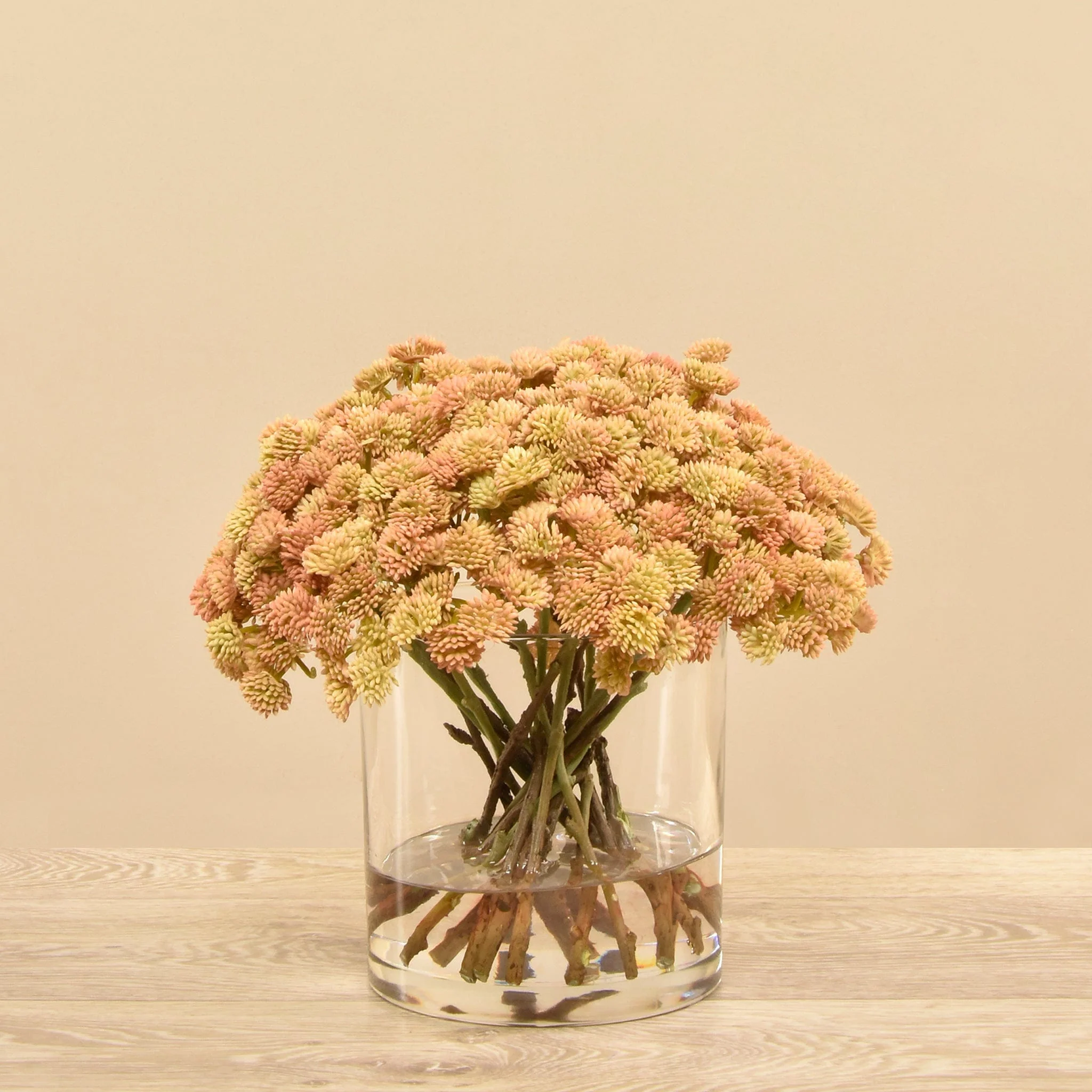 Artificial Sedum Arrangement in Glass Vase - Image 7
