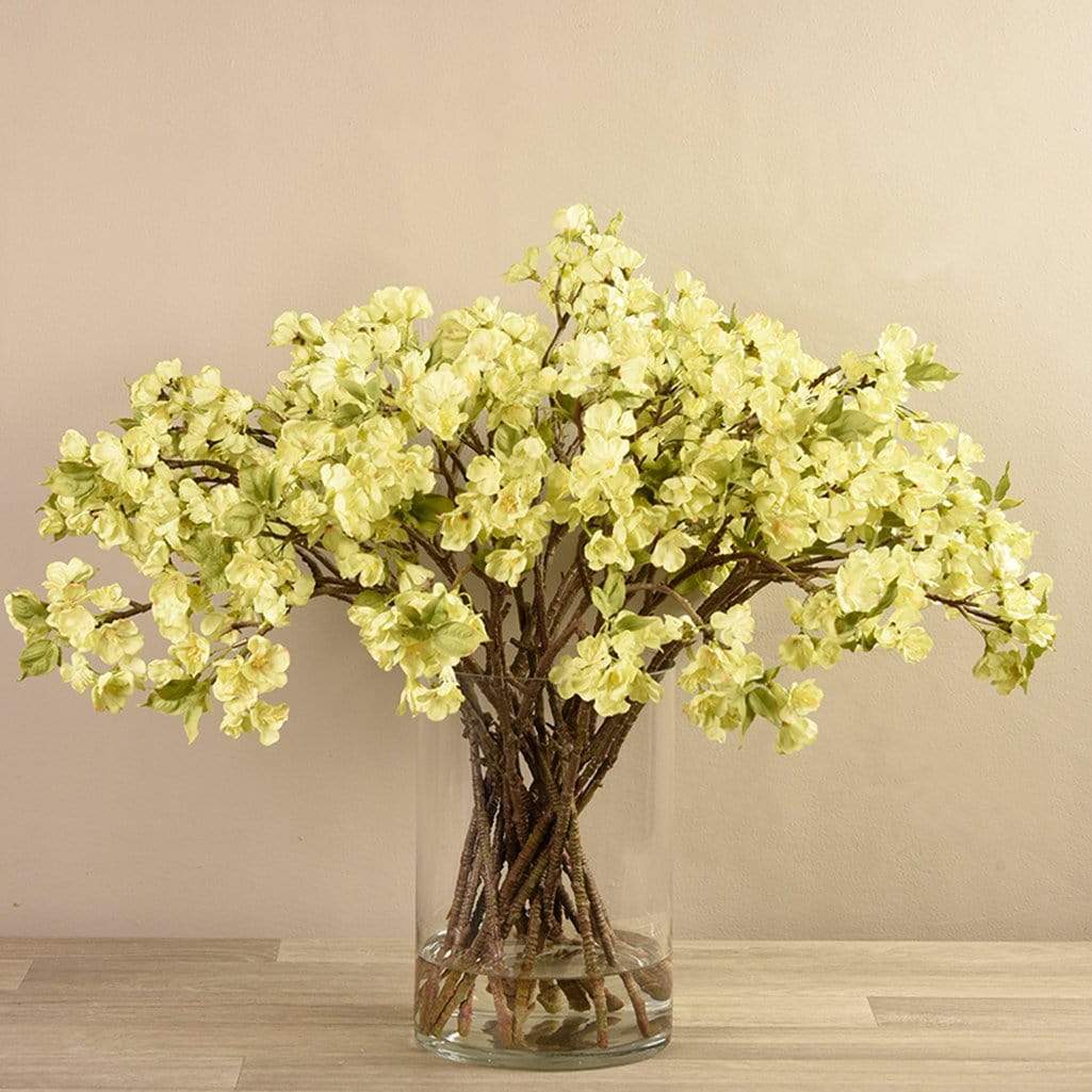 Artificial Blossom Spray in Glass Vase - Image 2