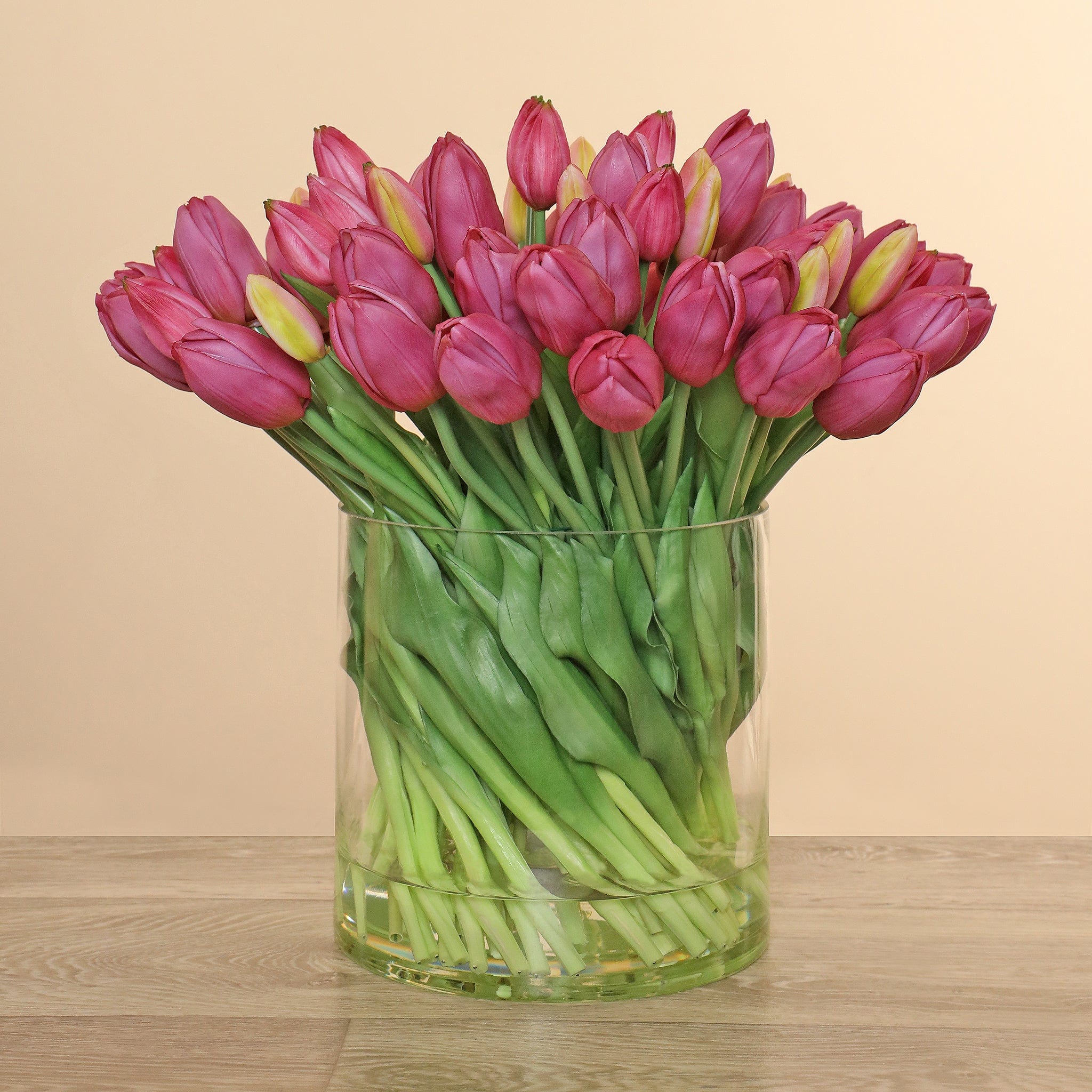 Artificial Tulip in Glass Vase - Image 4