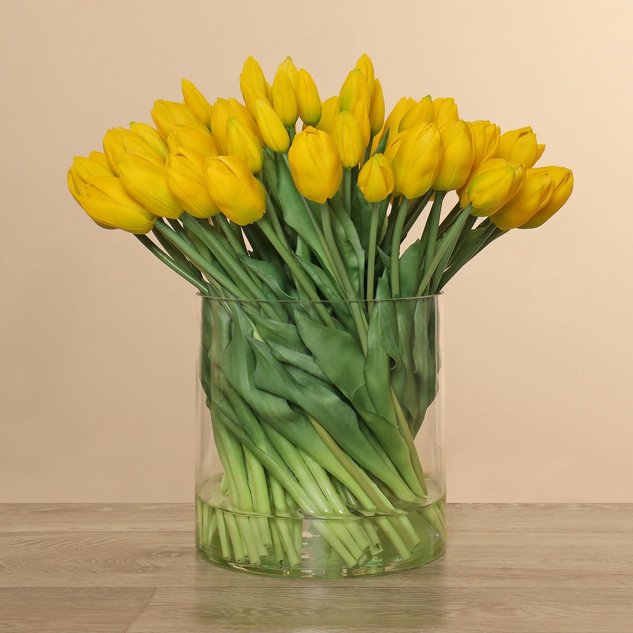 Artificial Tulip in Glass Vase - Image 5