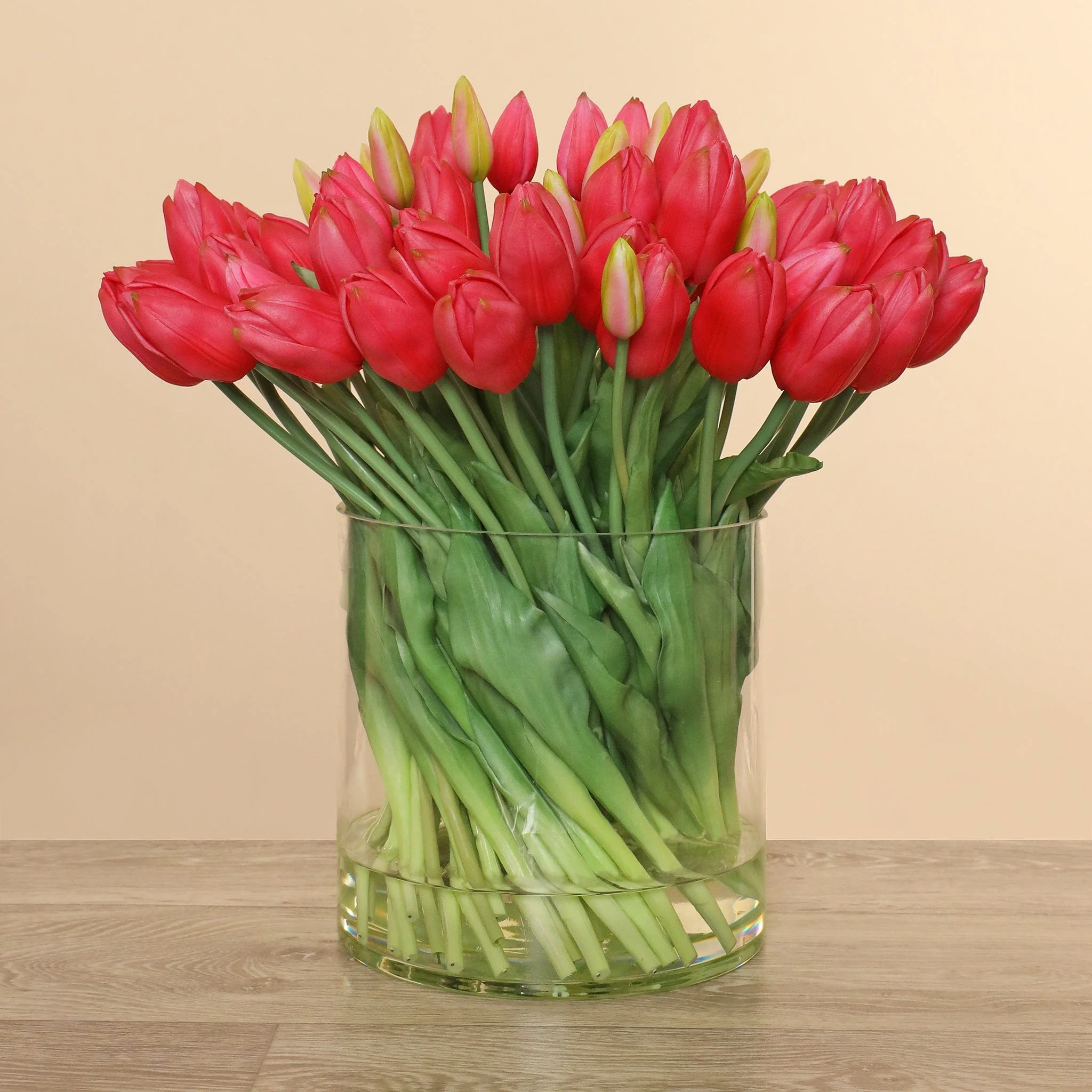 Artificial Tulip in Glass Vase - Image 7