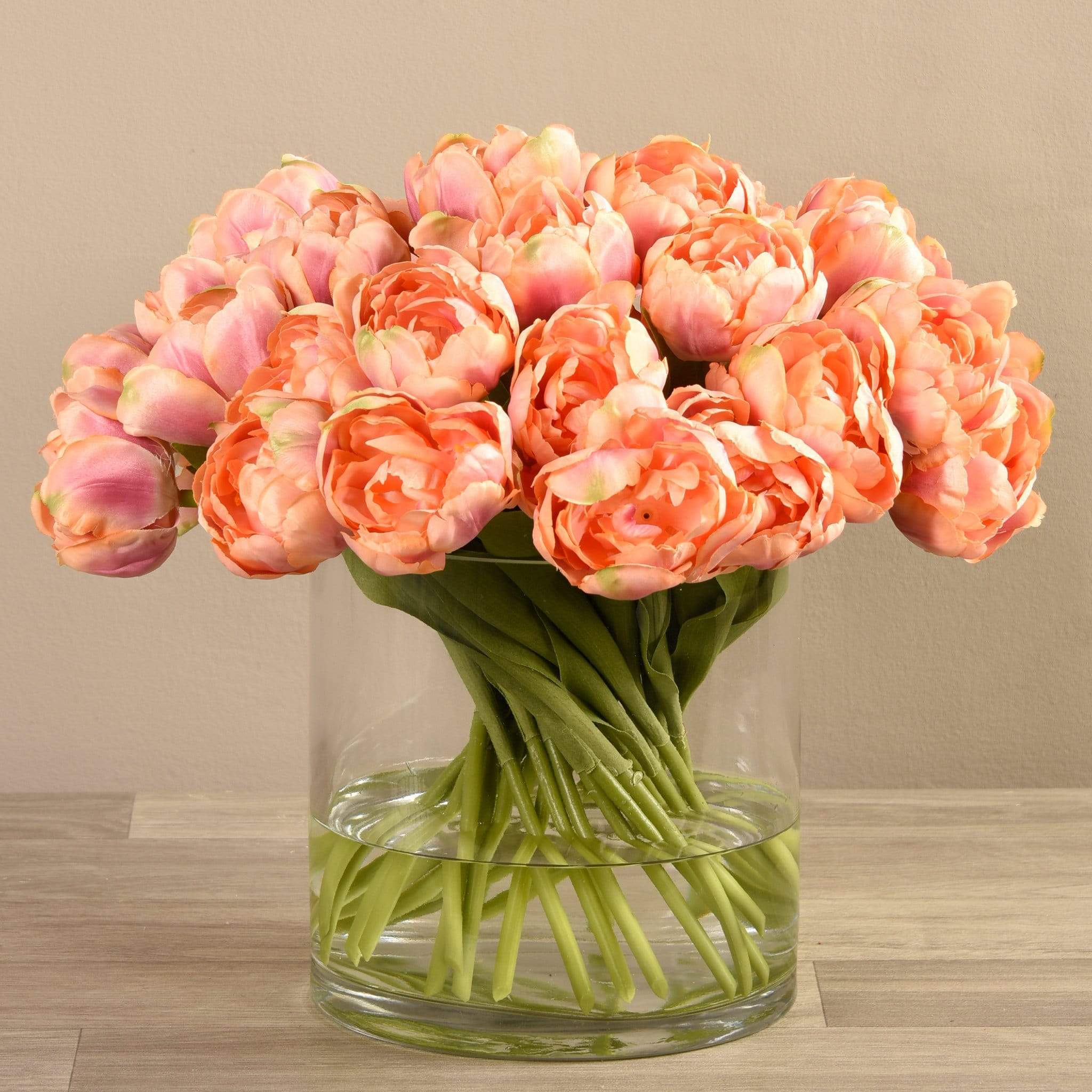 Artificial Tulips in Glass Vase - Image 5