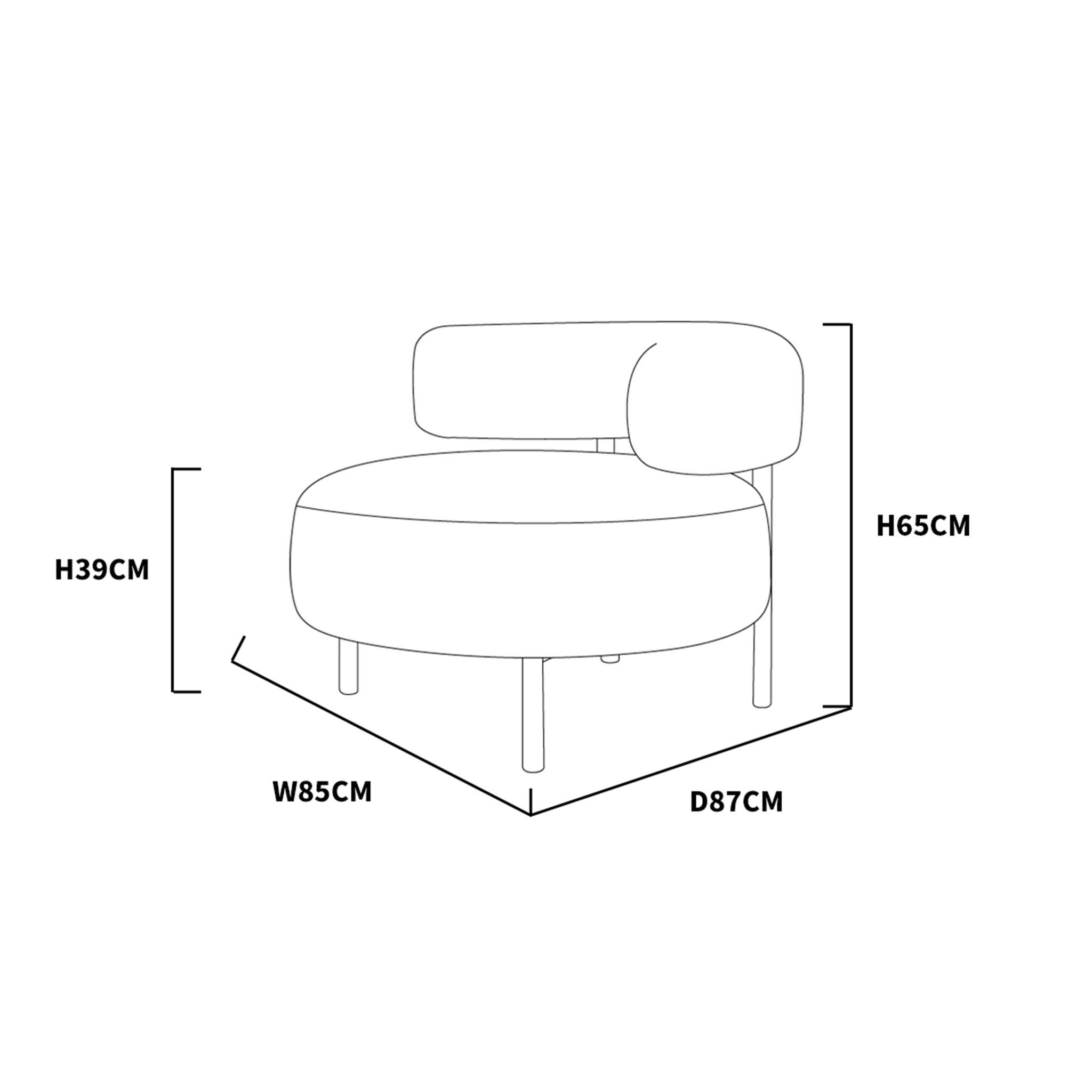 Asher Armchair Lounge Chair - Image 3