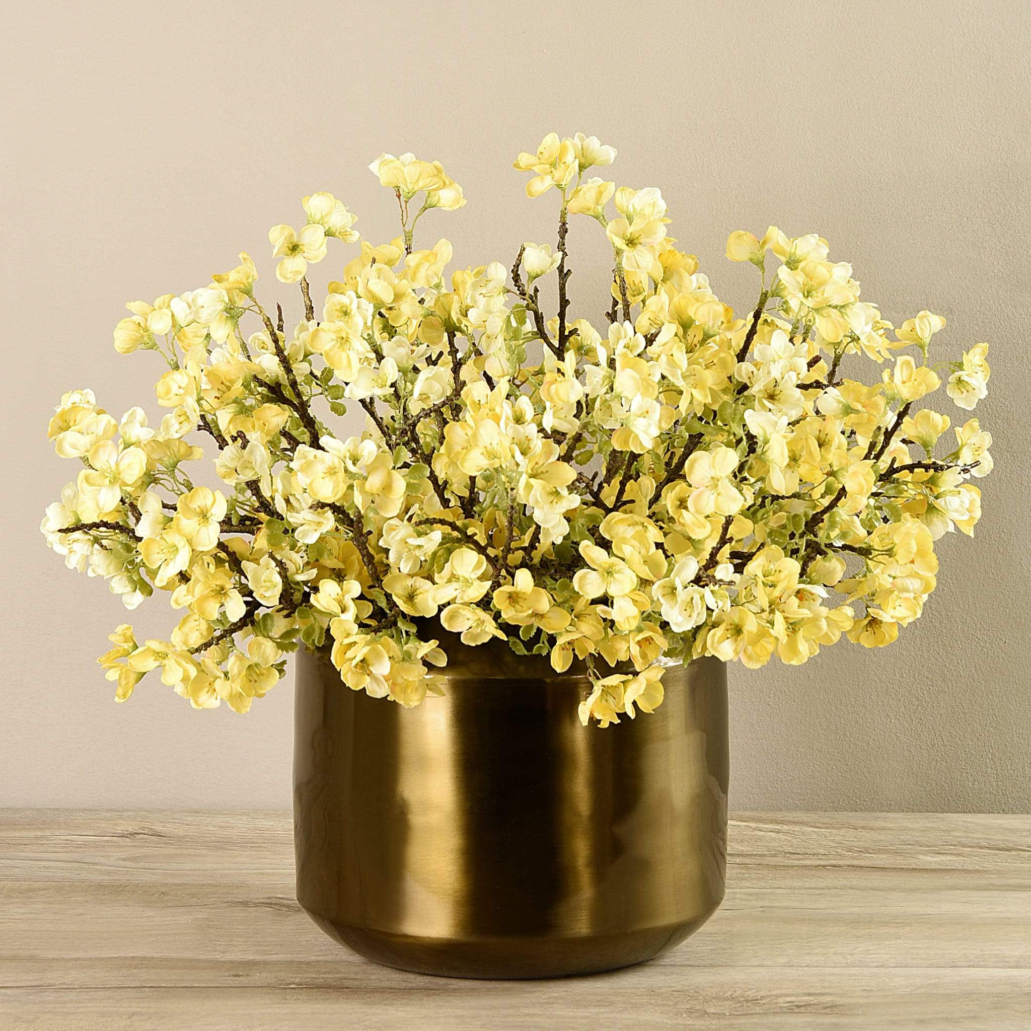 Artificial Blossom Spray in Copper Vase - Image 2