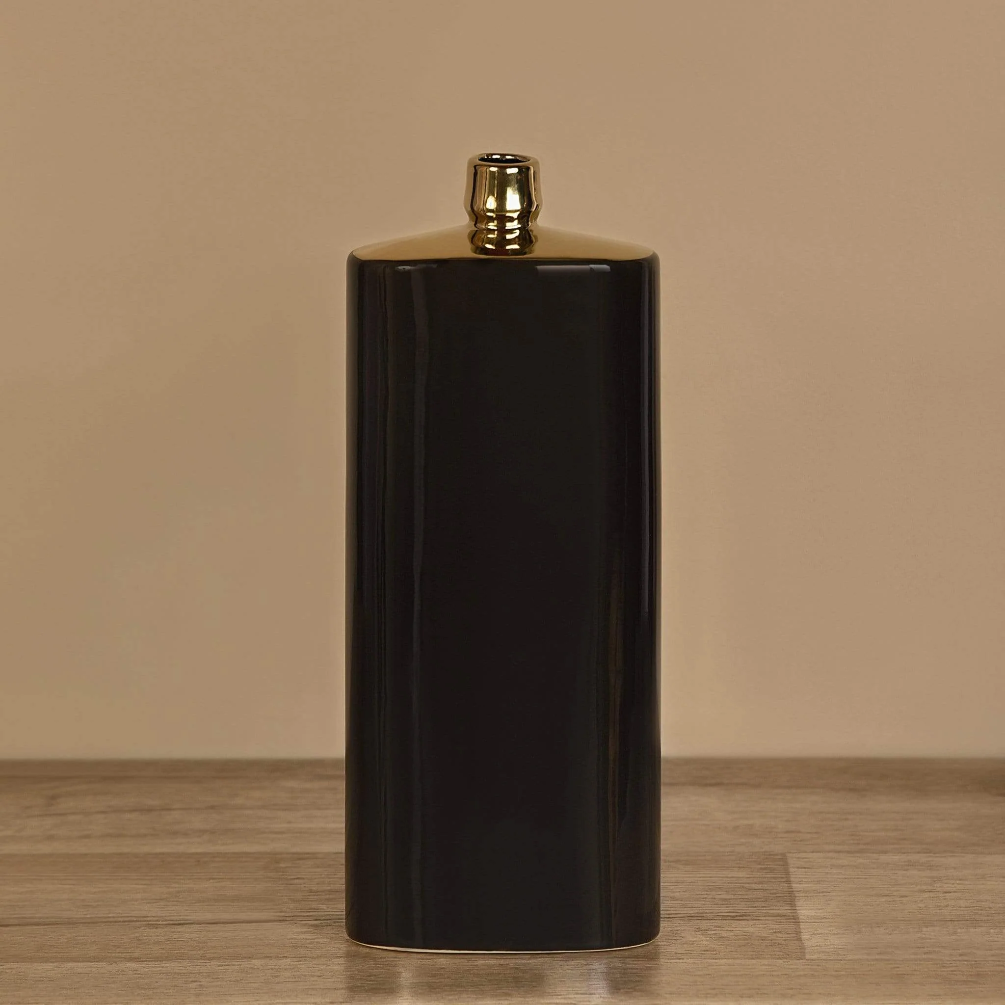 Ceramic Black & Gold Vase - Image 3