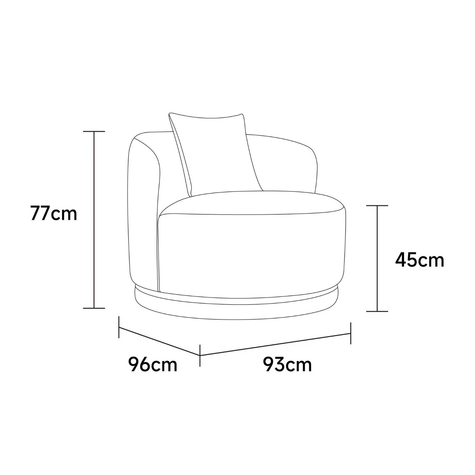 Chillax Swivel Armchair Lounge Chair - Image 33