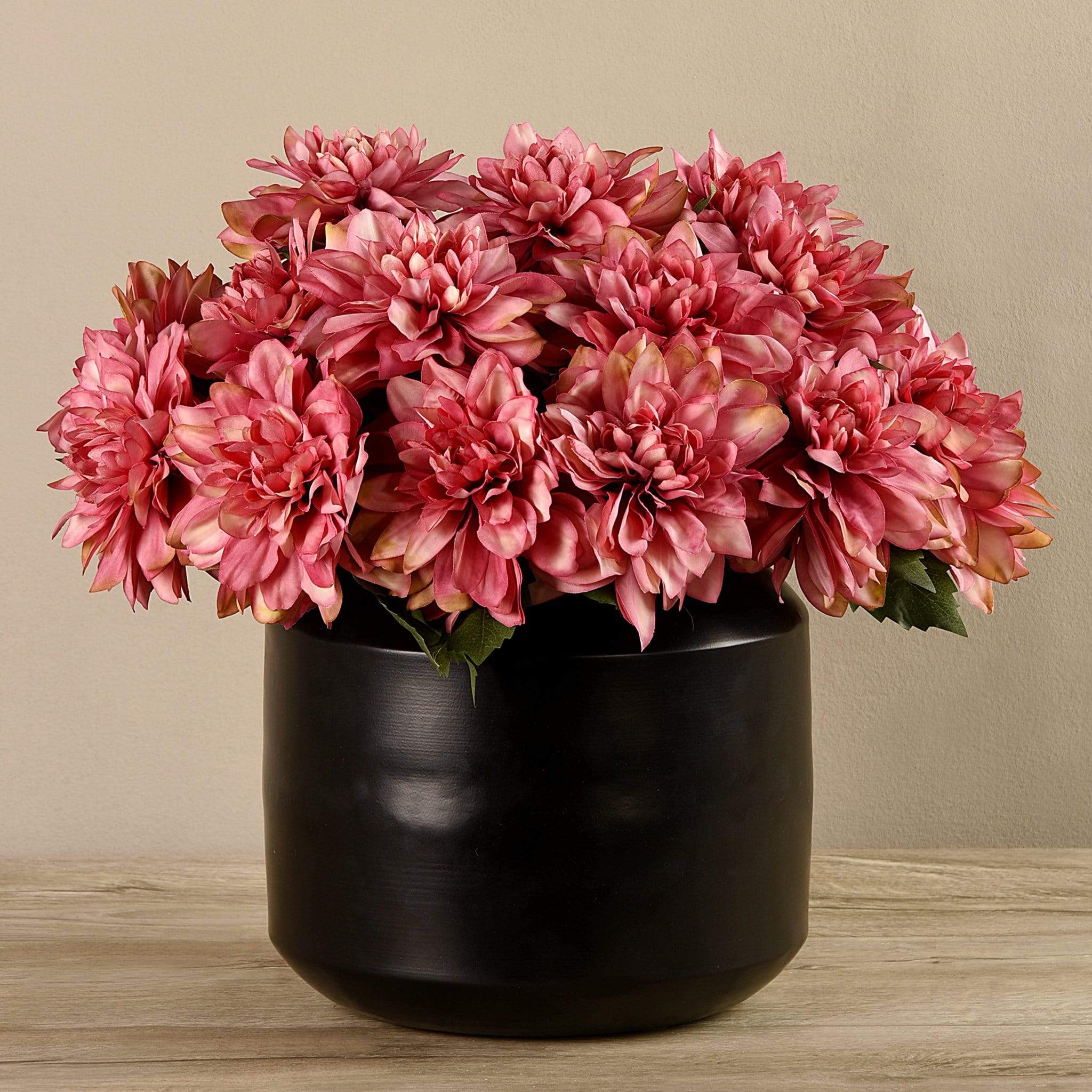 Artificial Dahlia in Black Vase - Image 3