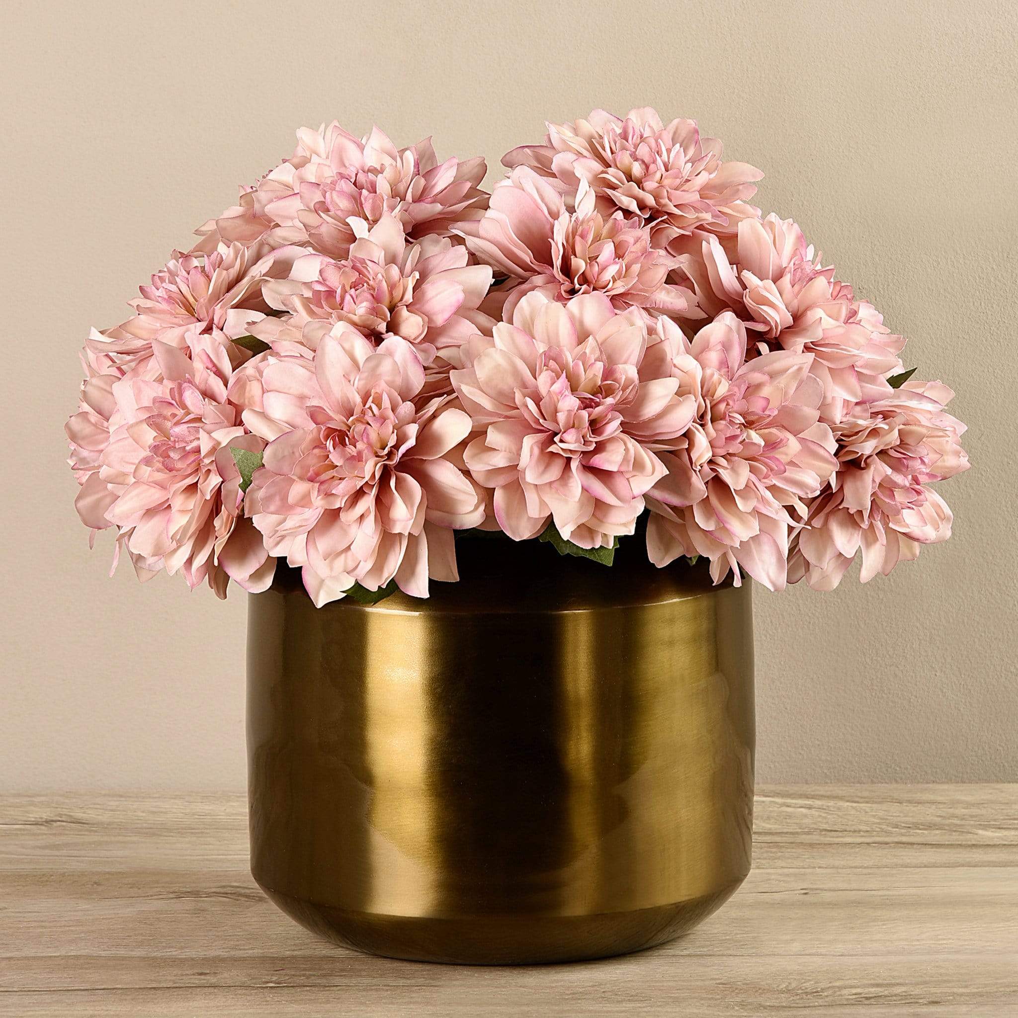Artificial Dahlia in Copper Vase - Image 2