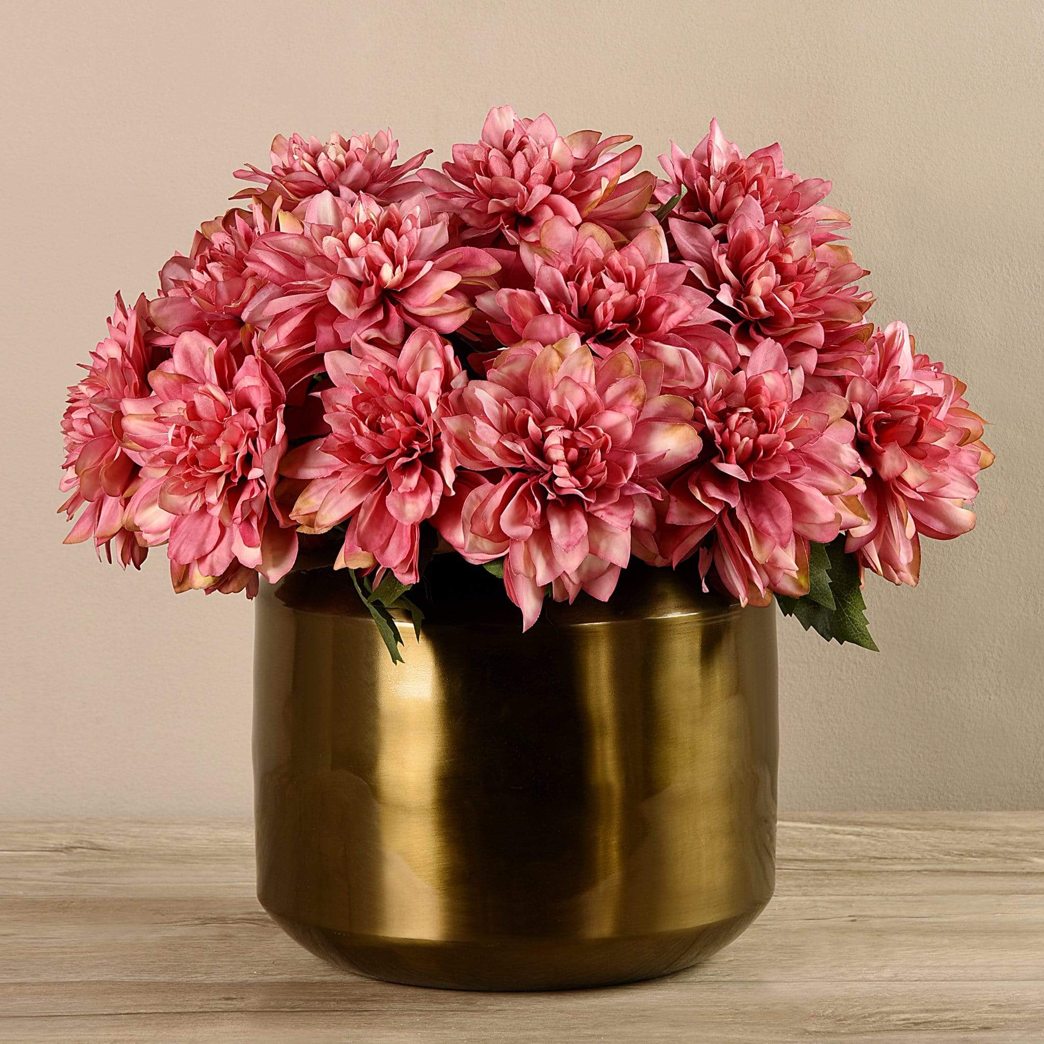 Artificial Dahlia in Copper Vase - Image 3