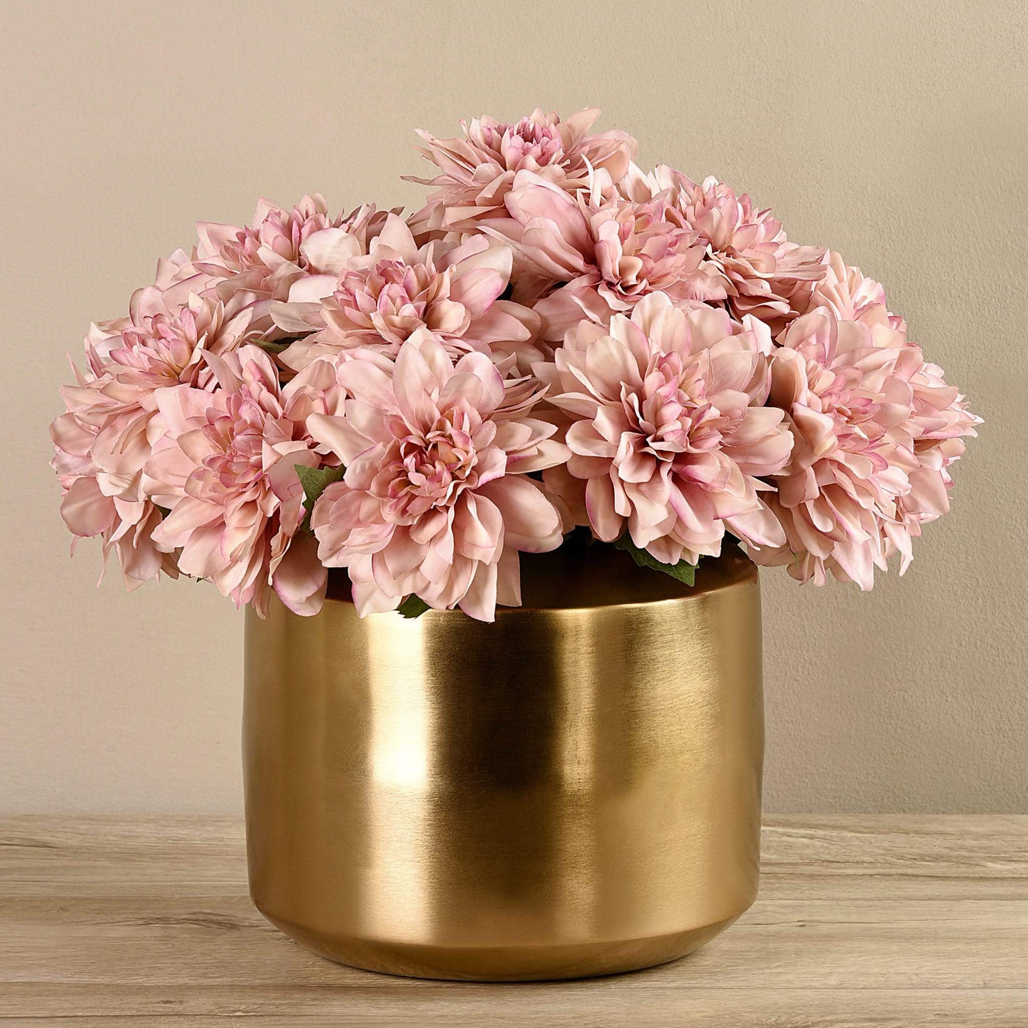 Artificial Dahlia in Gold Vase - Image 2