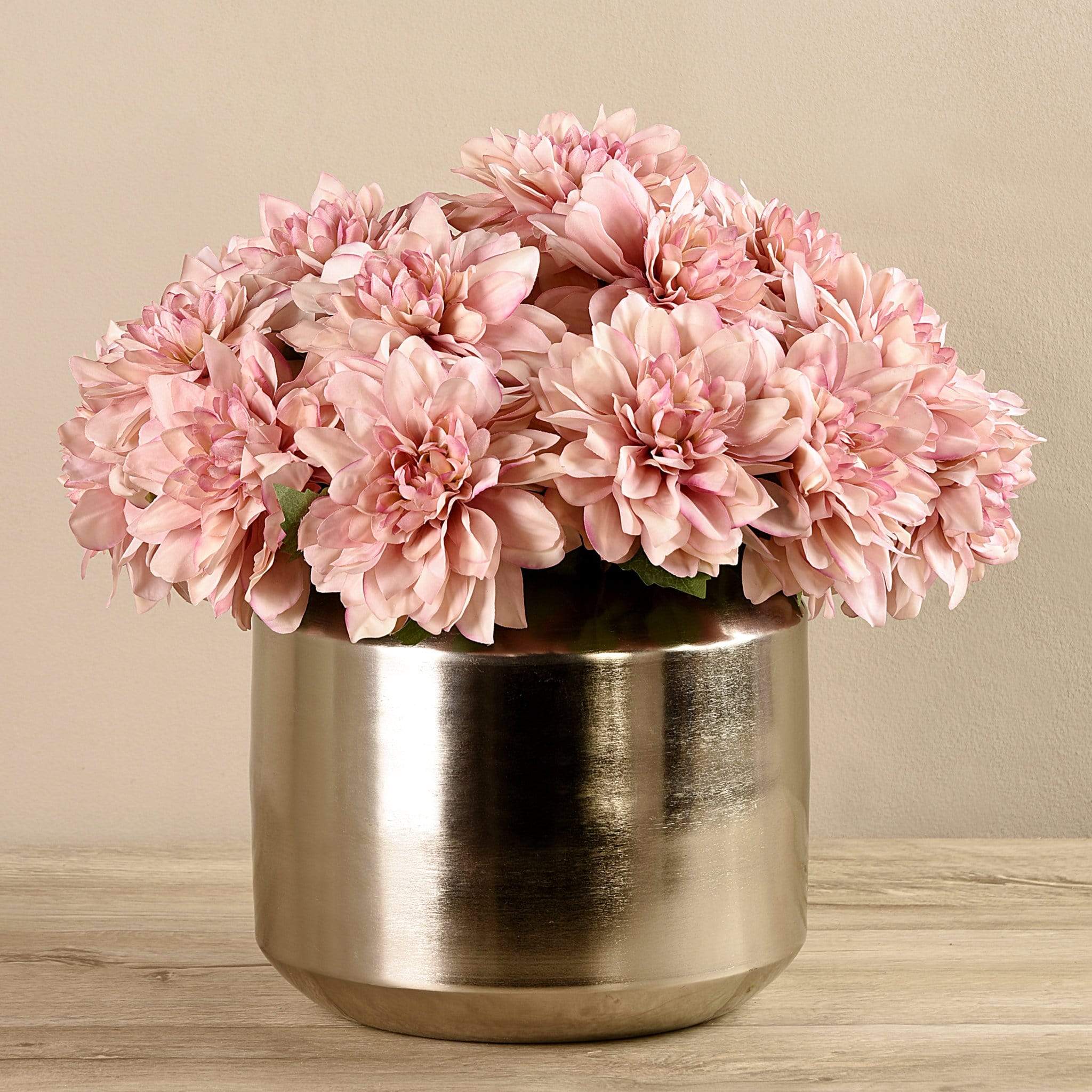 Artificial Dahlia in Silver Vase - Image 2