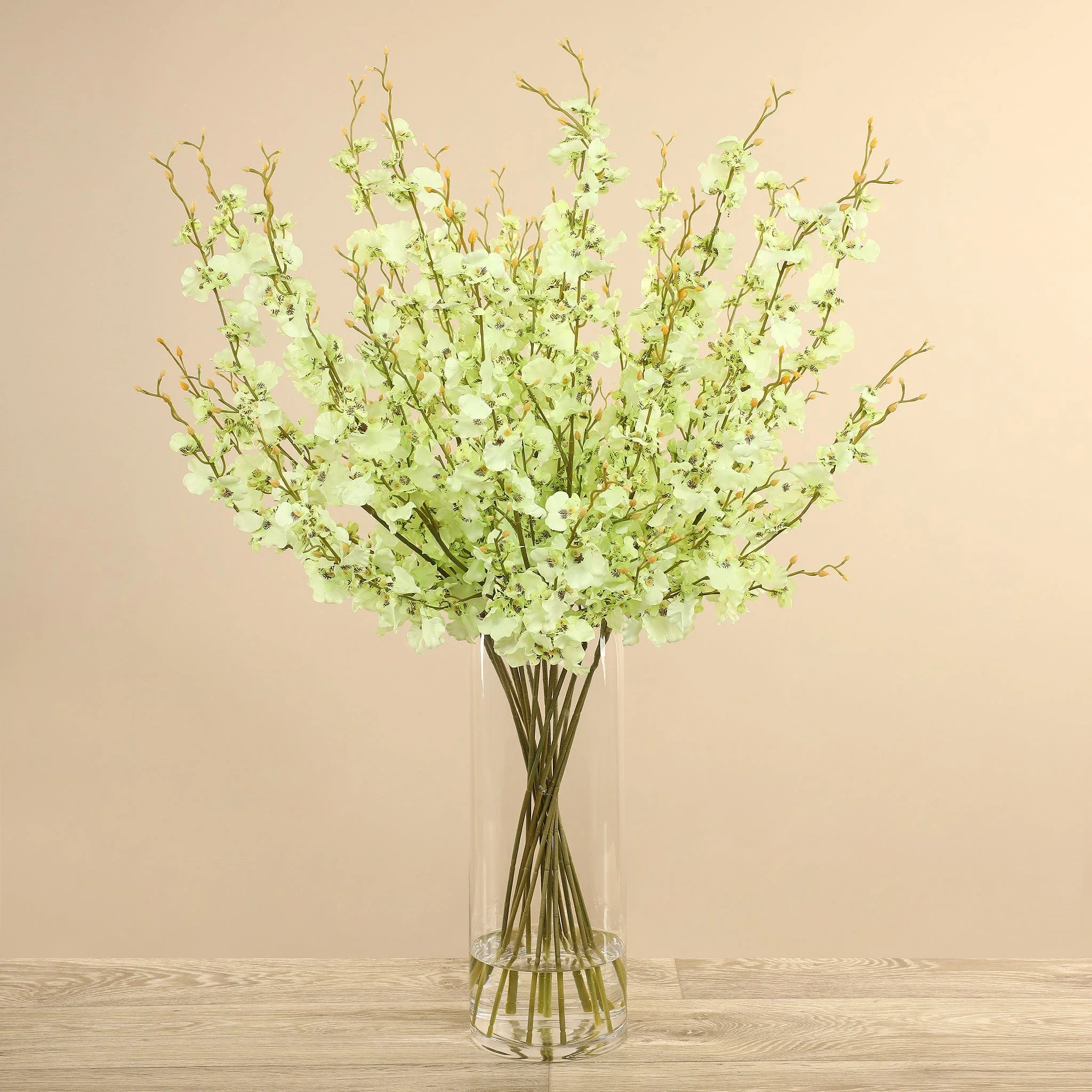 Dancing Orchid Arrangement in Glass Vase - Image 2
