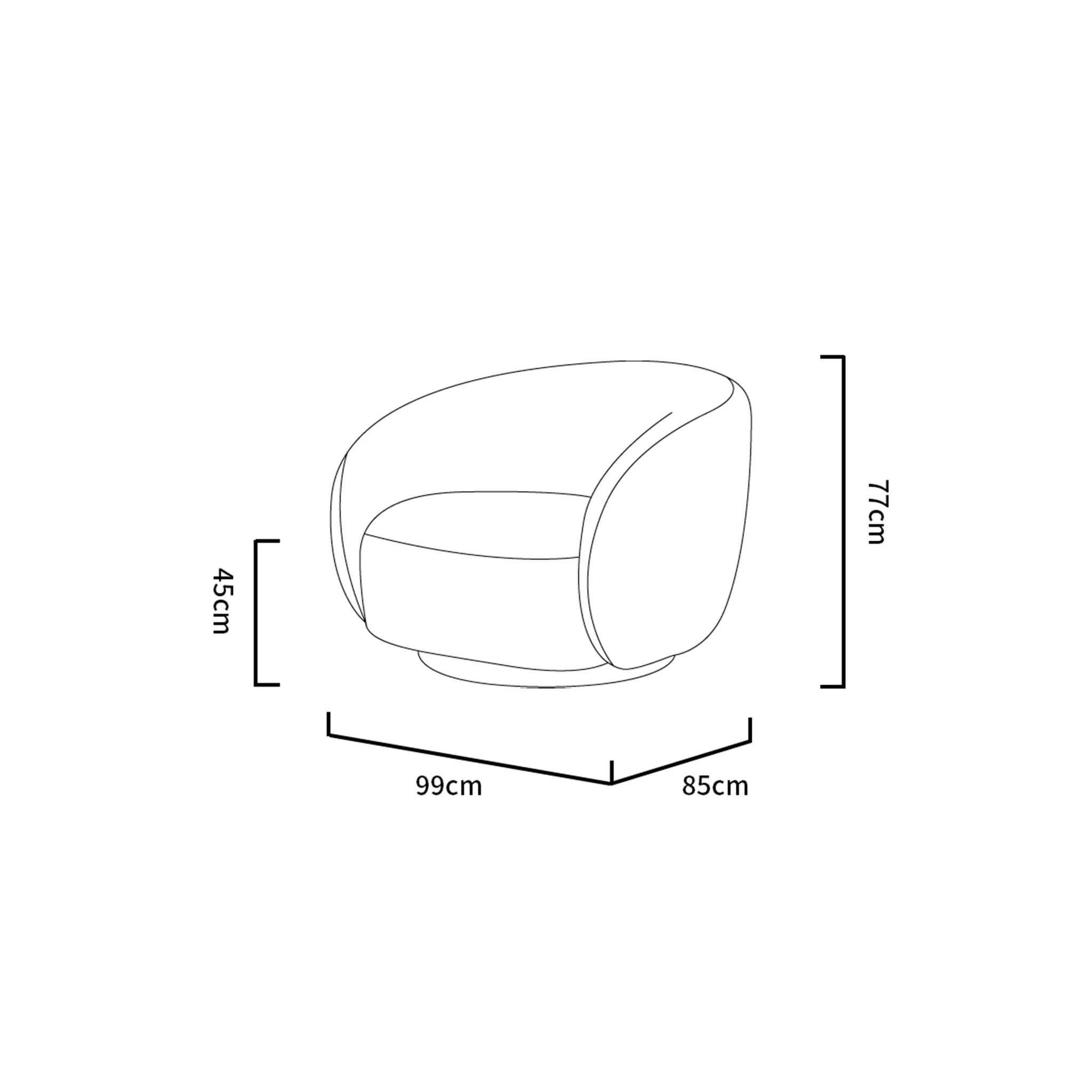 Digby Swivel Armchair Lounge Chair - Image 9