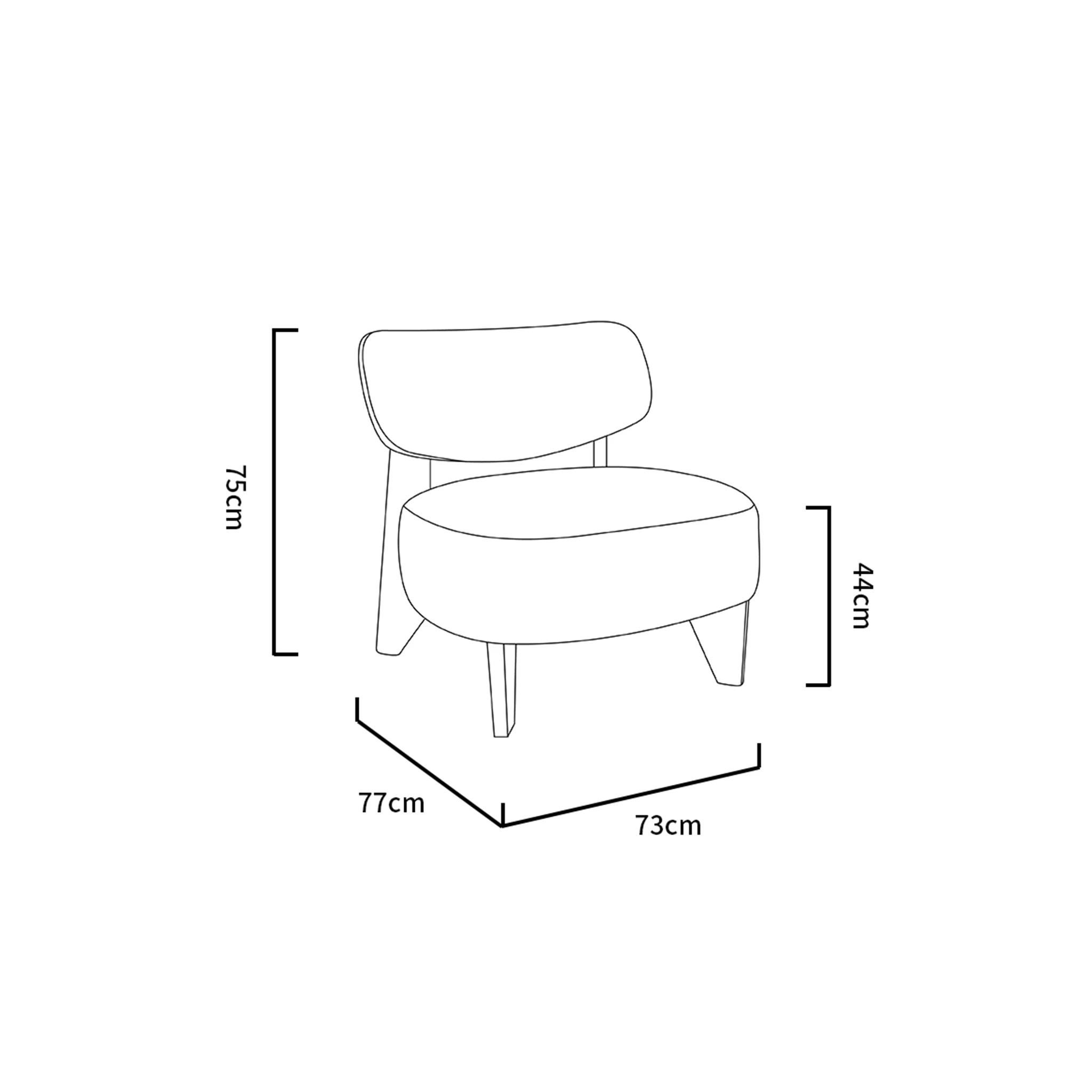 Emilia - Bouclé Armchair Lounge Chair - Image 4