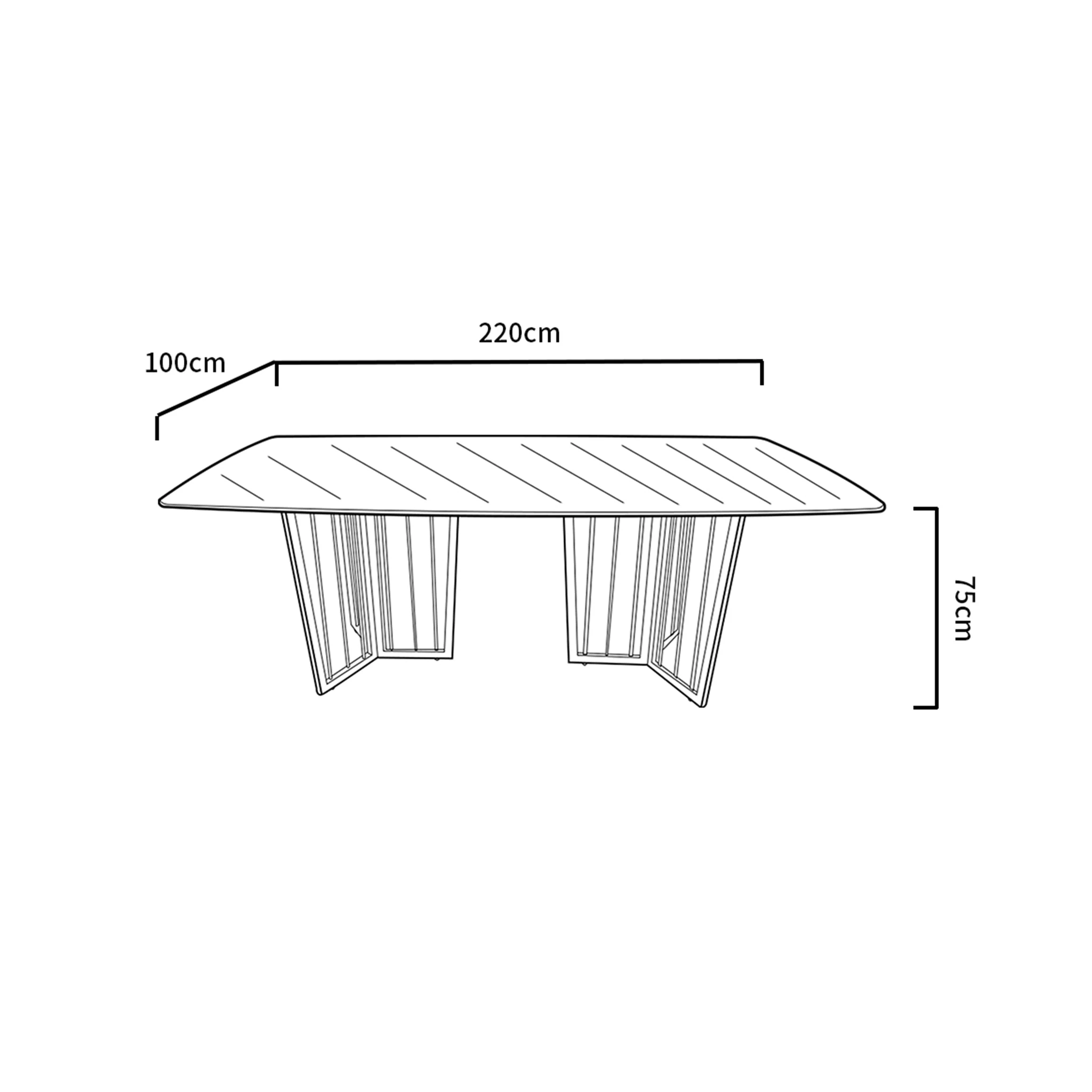 Ermila Dining Table 160cm|180cm|200cm|220cm|260cm - Image 9