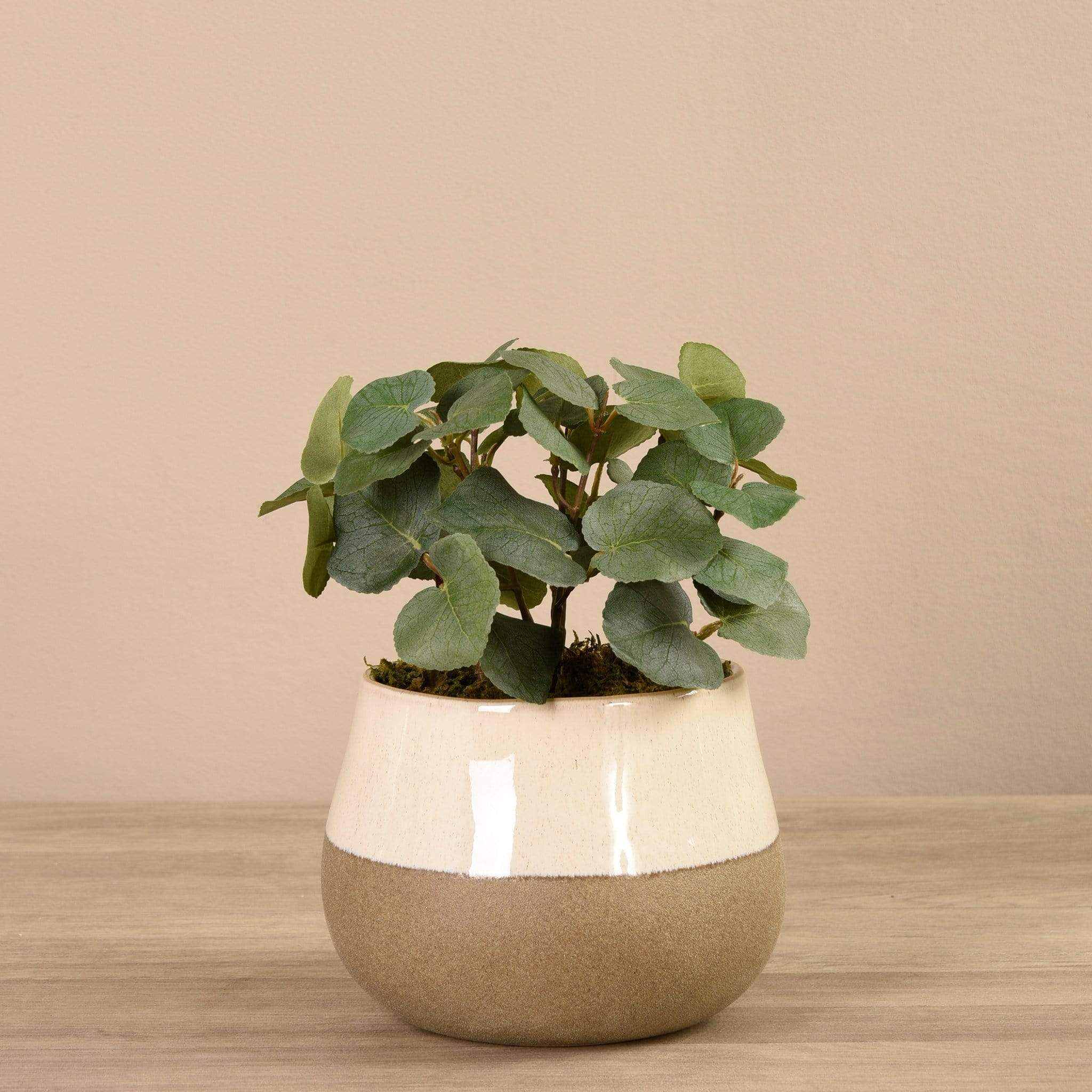 Artificial Eucalyptus Arrangement in Ceramic Vase - Image 2