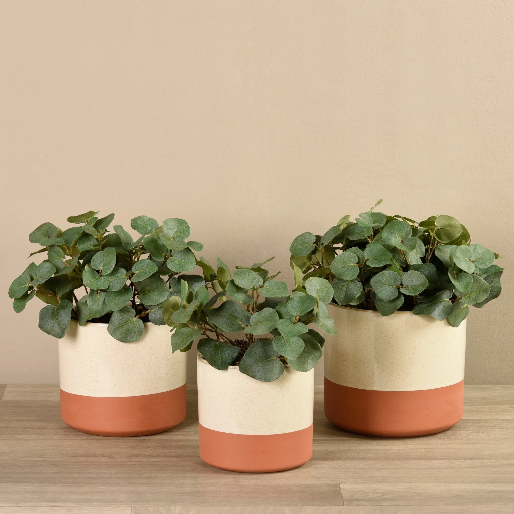 Artificial Eucalyptus Arrangement in Ceramic Vase