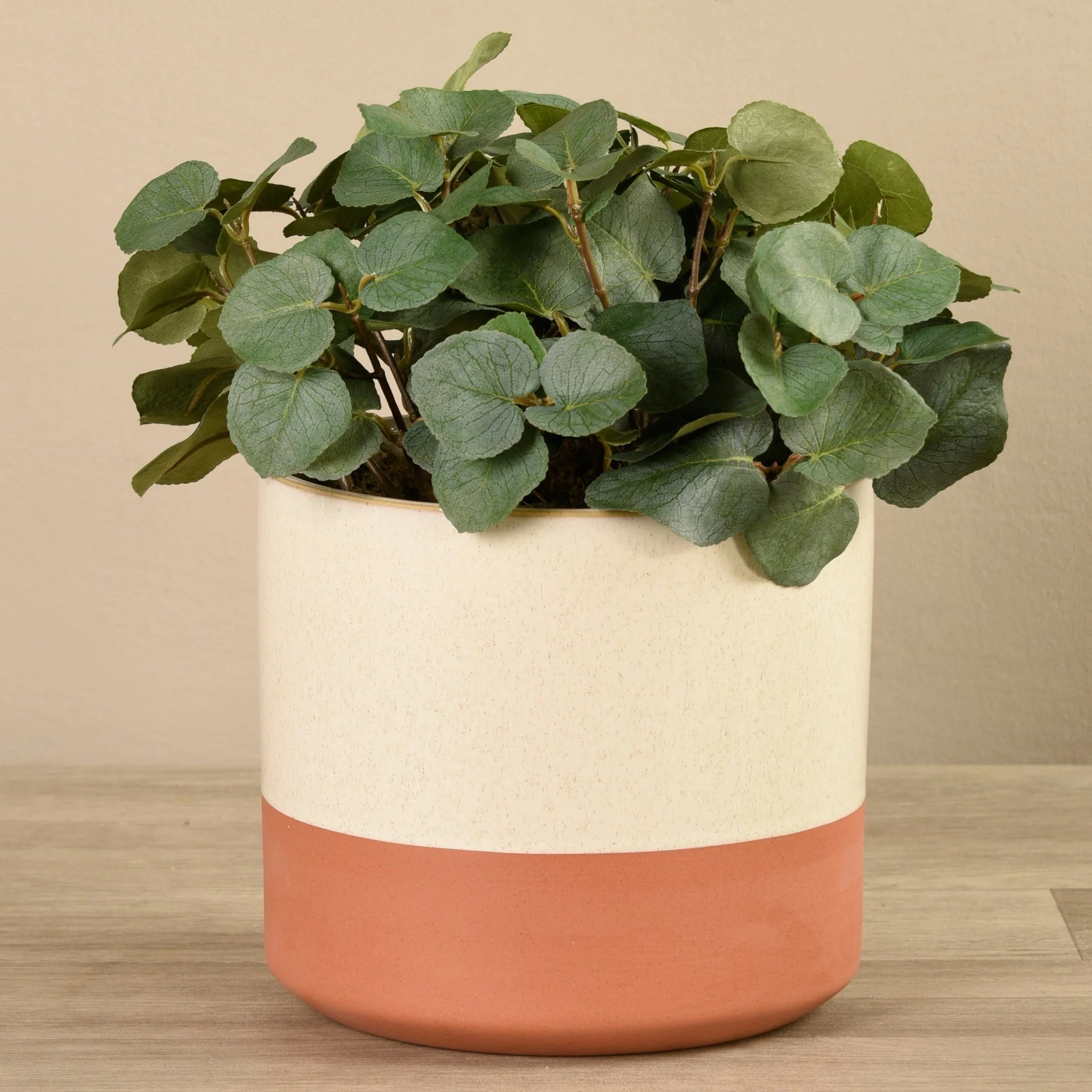 Artificial Eucalyptus Arrangement in Ceramic Vase - Image 4