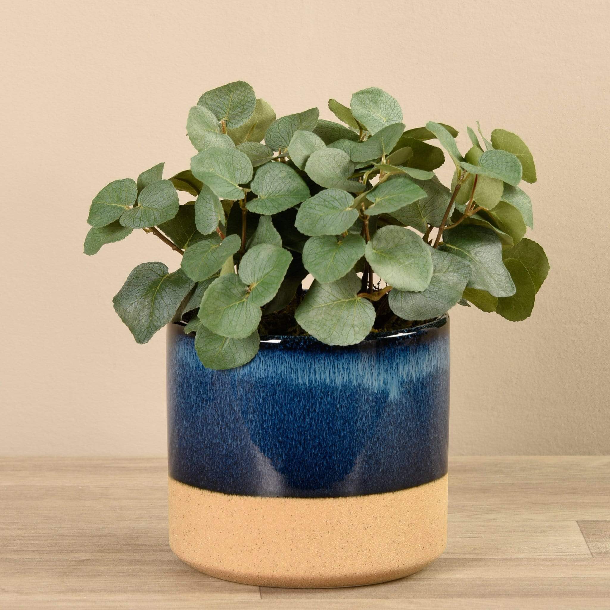 Artificial Eucalyptus Arrangement in Ceramic Vase - Image 3