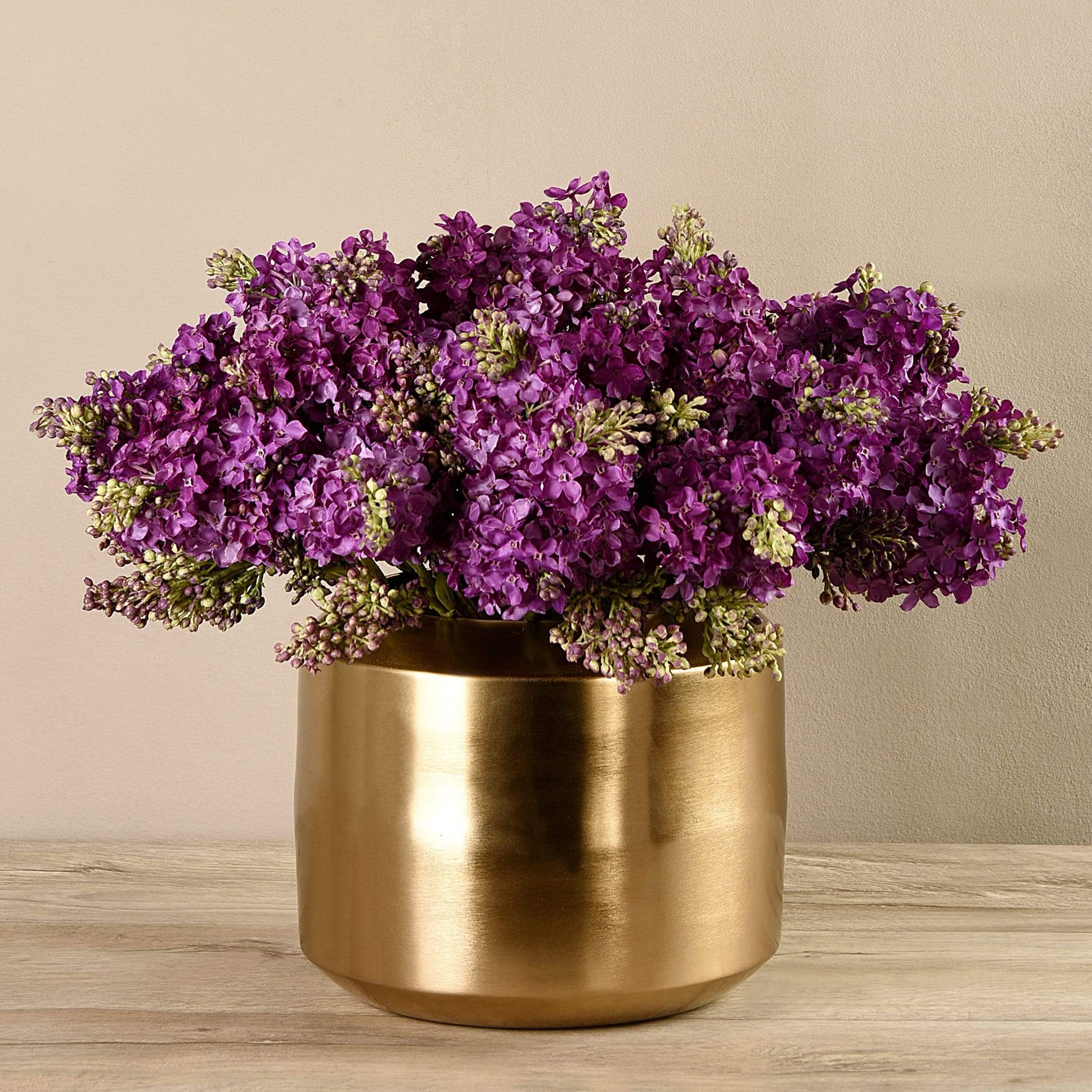 Artificial Hybrid Arrangement In Gold Vase - Image 2