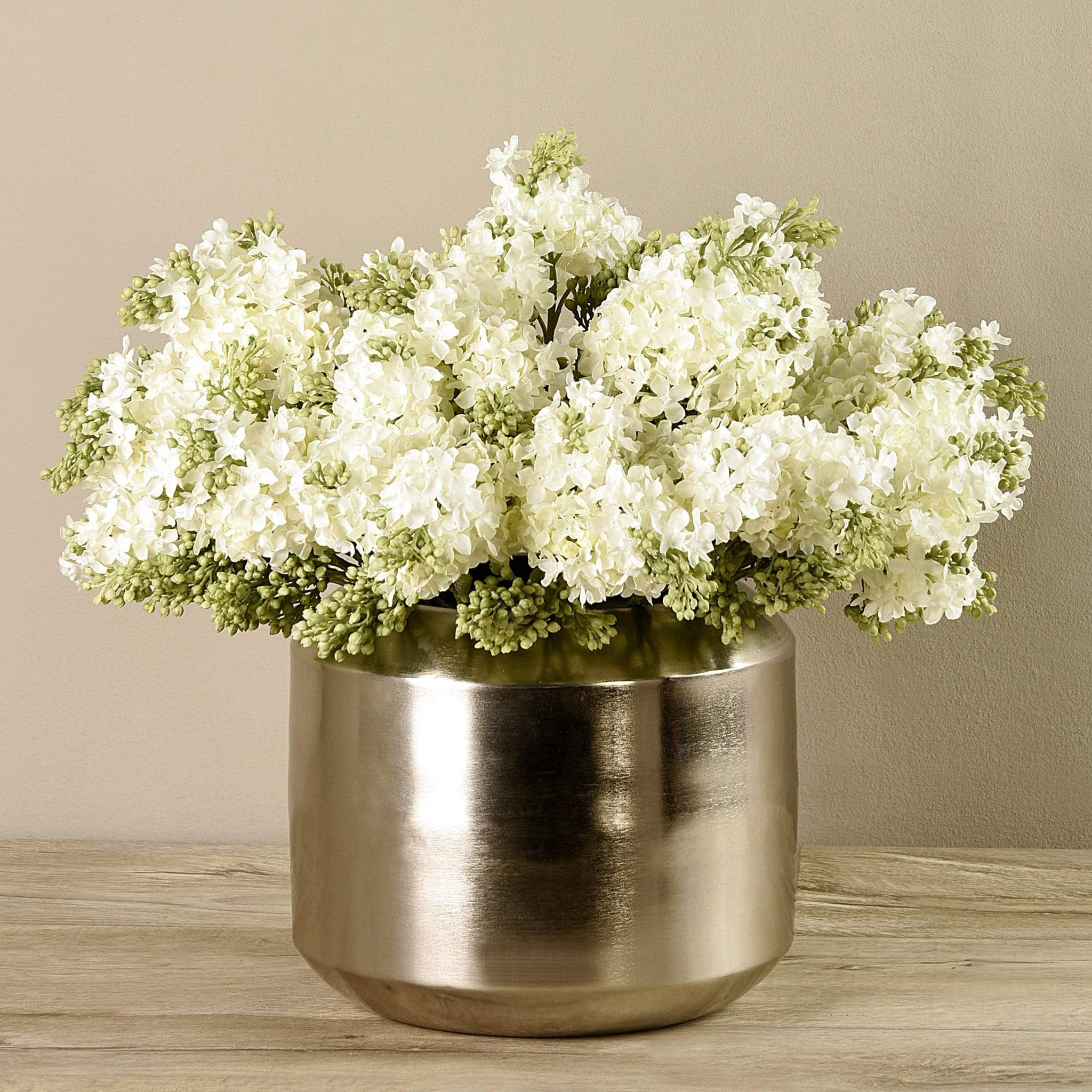 Artificial Hybrid Arrangement in Silver Vase