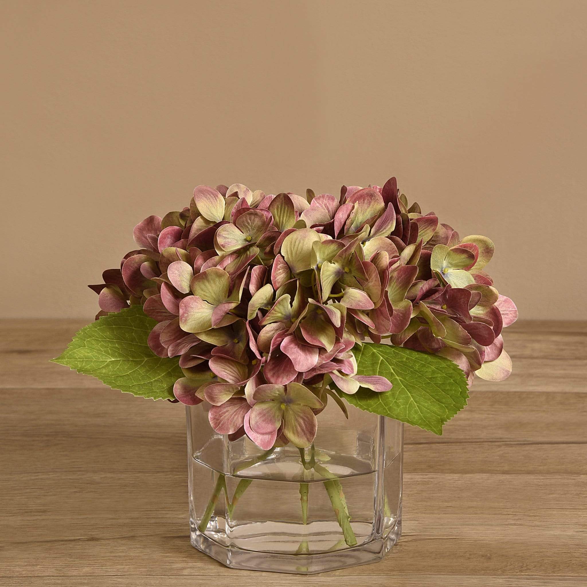 Hydrangea Arrangement in Glass Vase - Image 11